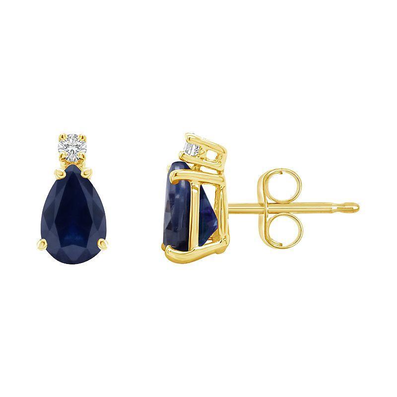 Celebration Gems 14k Gold Pear-Shaped Ruby & Diamond Accent Earrings, Women's, 14k Whgold Product Image