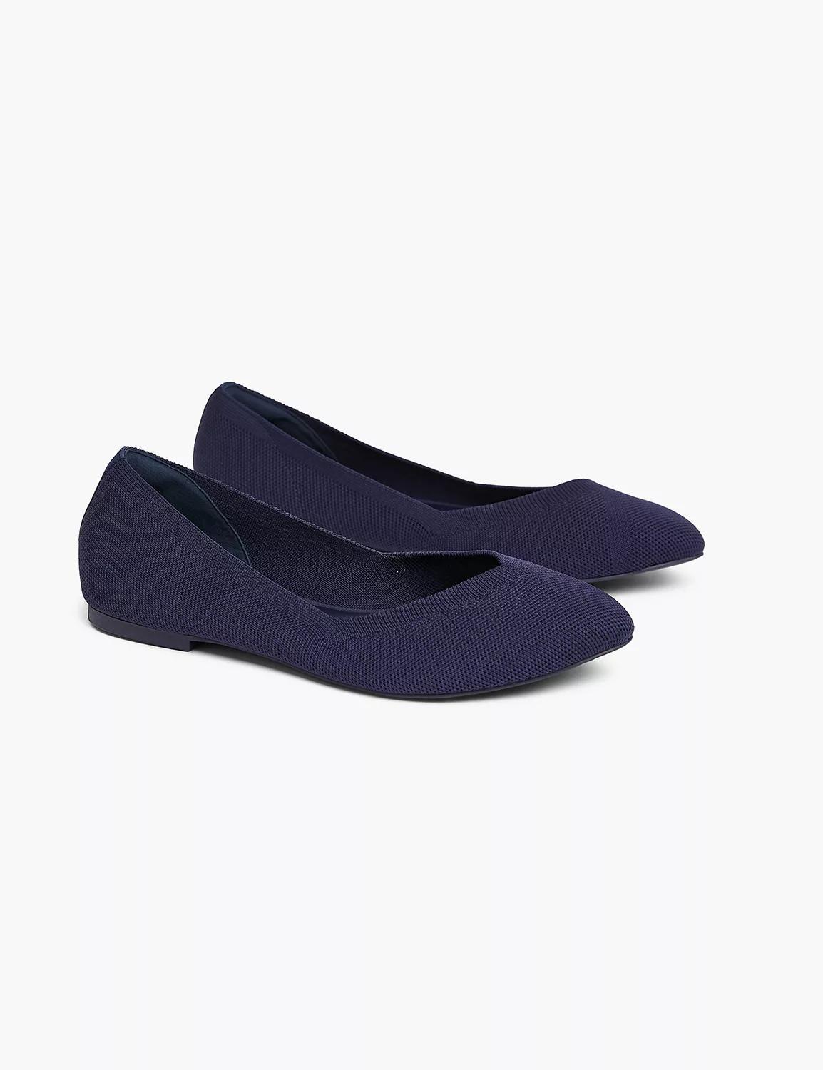 Dream Cloud Pointed Toe Knit Ballet Flat Product Image