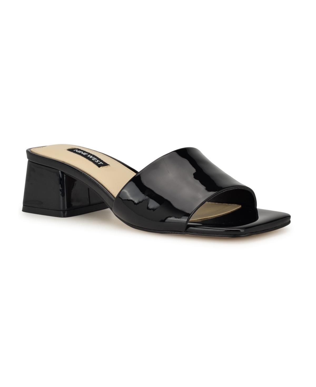 Nine West Bamsy Women's Slip-On Dress Sandals, Size: 7, Black Satin Product Image