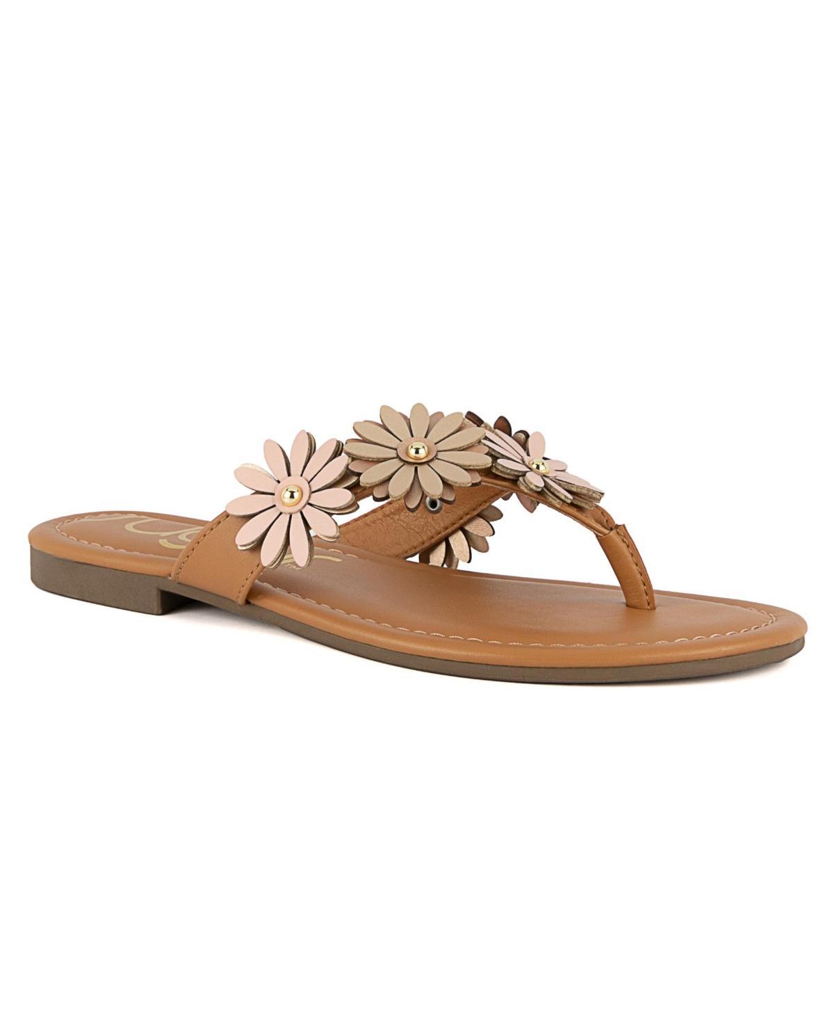 sugar Finnesse Women's Thong Sandals, Size: 6.5, Black Product Image