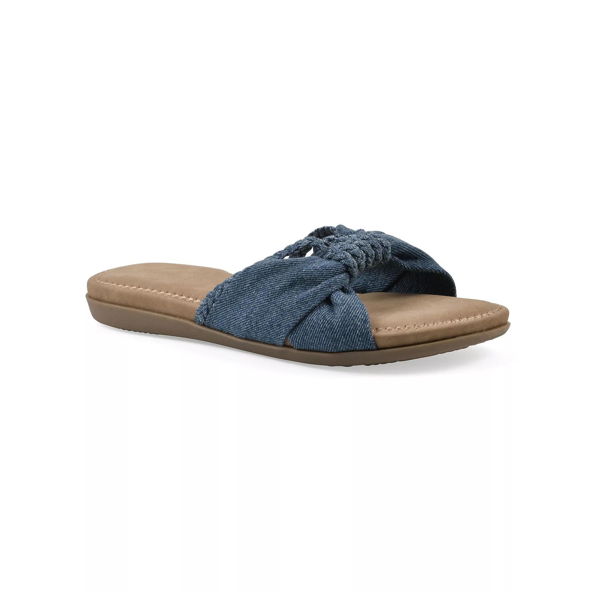 Cliffs by White Mountain Fasha Women's Slide Sandals, Size: 8, Blue Blue Fabric Product Image