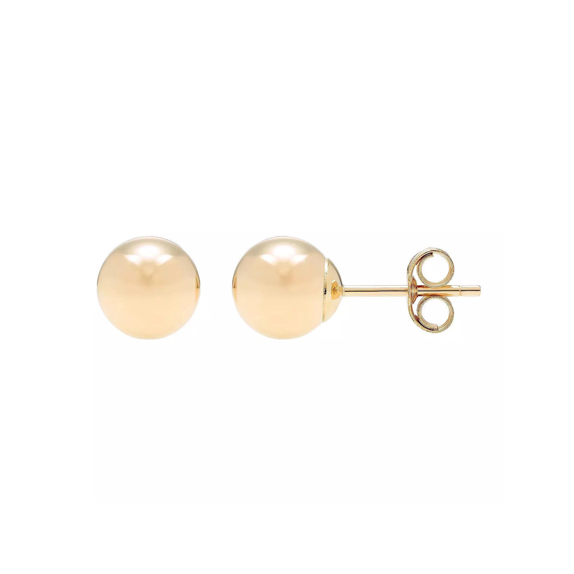 A&M 14k Gold Ball Stud Earrings, Womens Product Image
