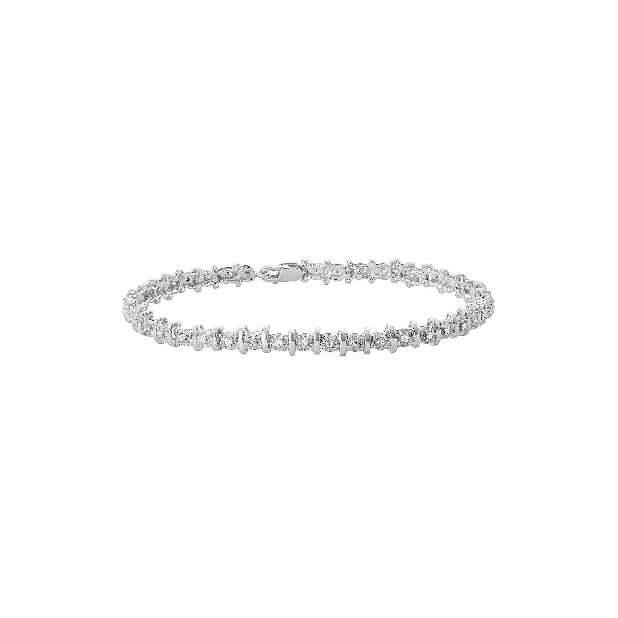 Men's Black Leather & Stainless Steel Beaded Bracelet, Size: 8", Silver Tone Product Image