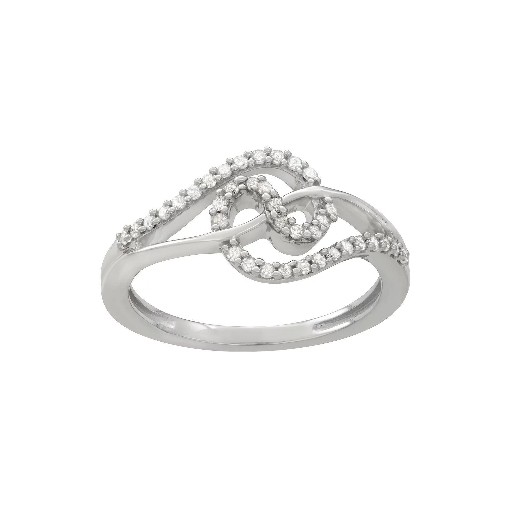 Sterling Silver HDI 1/5 Carat T.W. Loop Diamond Ring, Women's, Size: 8 Product Image
