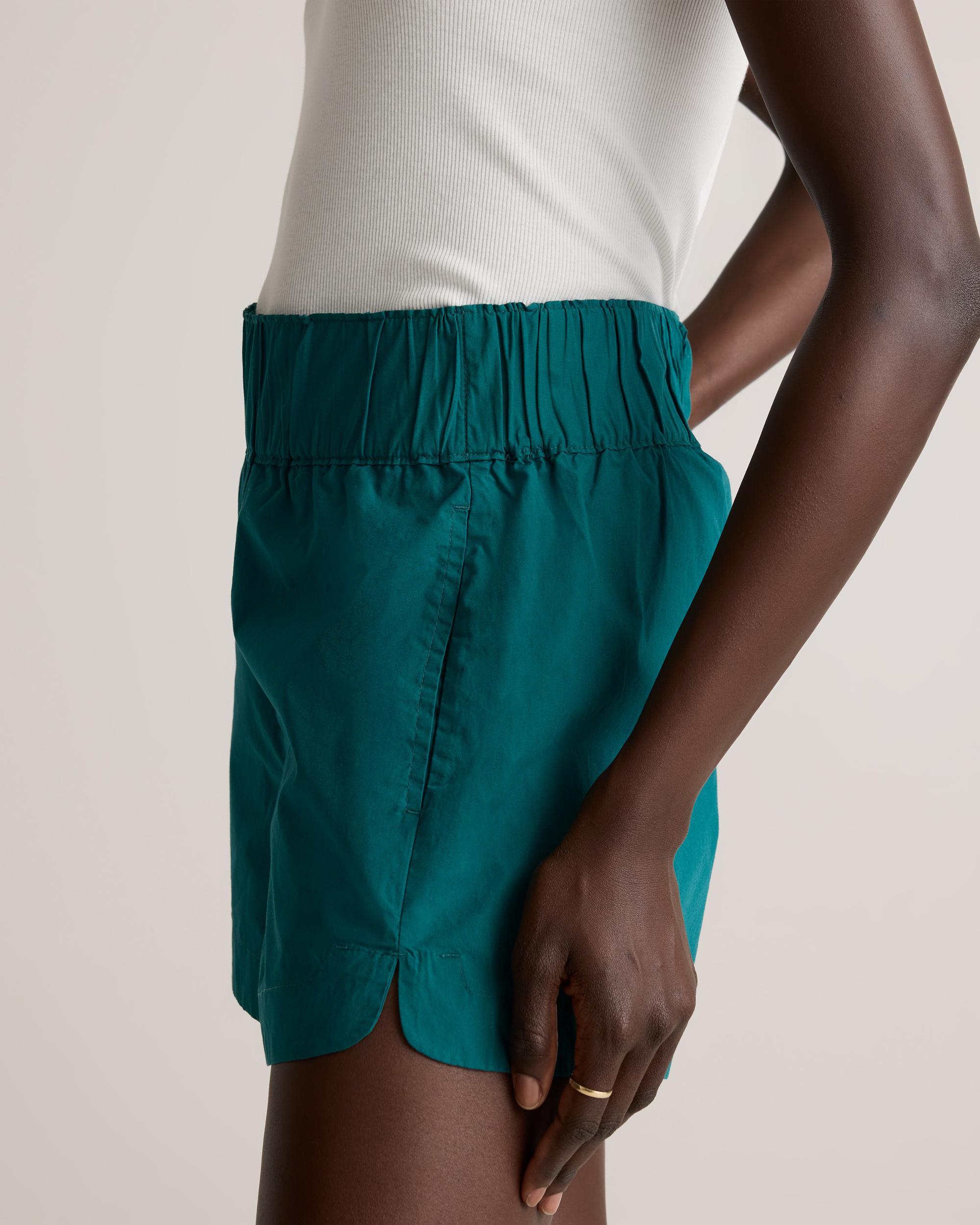 100% Organic Cotton Poplin Pull-On Shorts Product Image