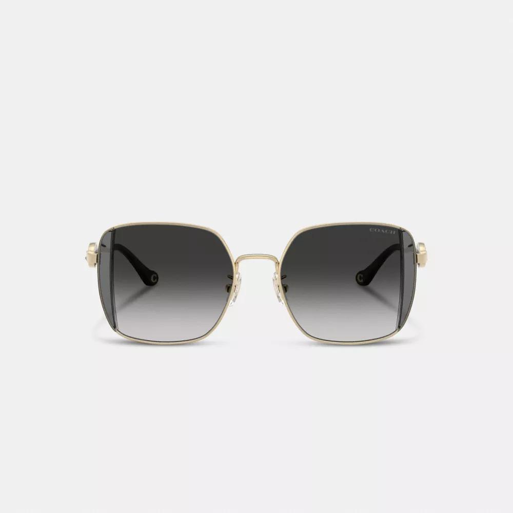 Horse And Carriage Metal Oversized Square Sunglasses Product Image