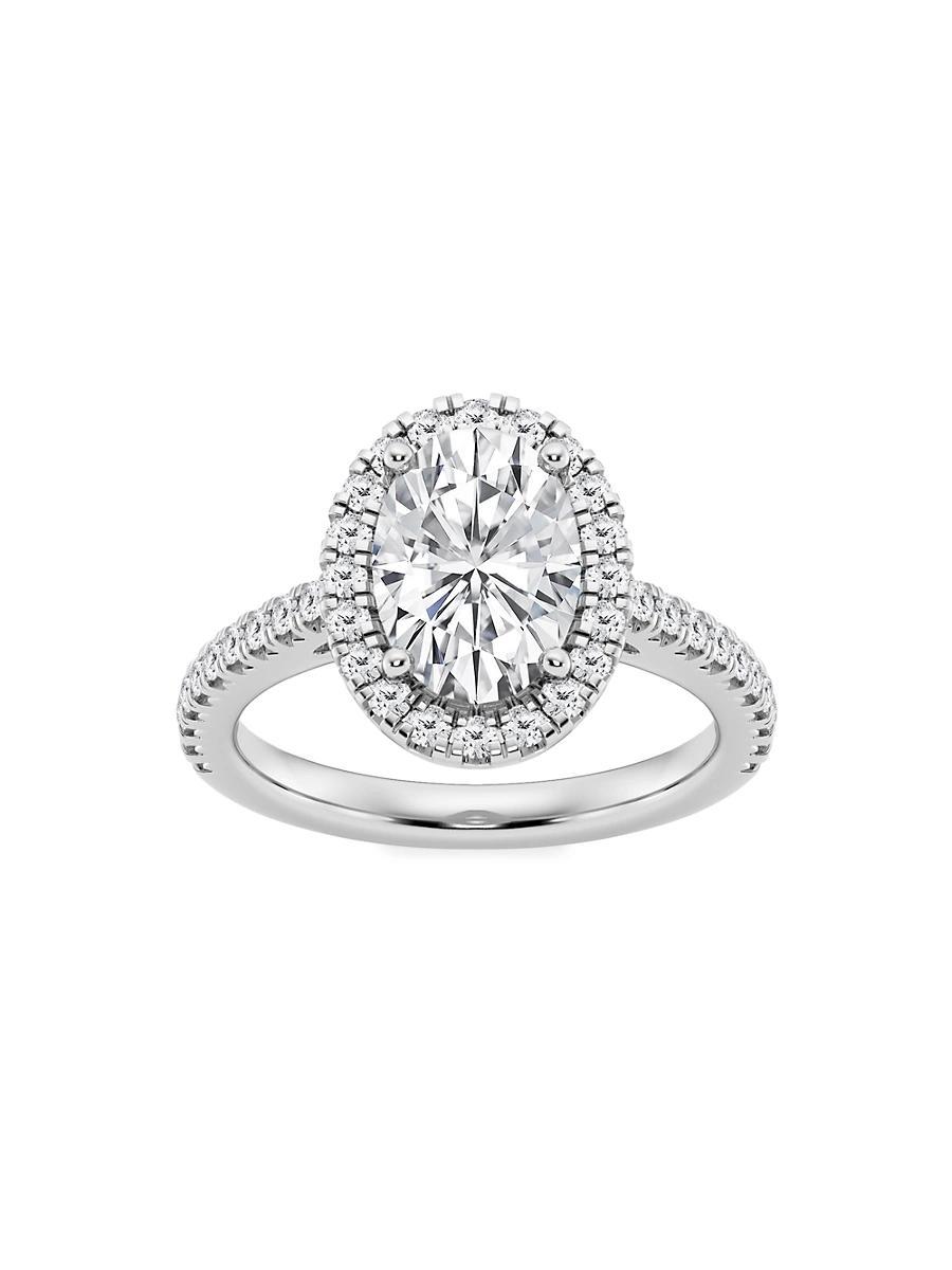 Womens Platinum & Oval Lab-Grown Diamond Halo Ring/1.30-3.60 TCW Product Image