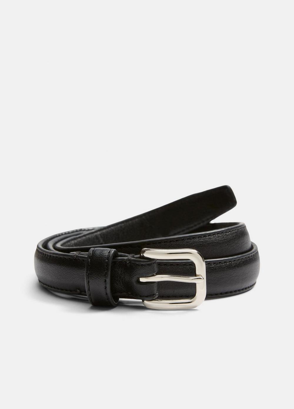 Womens Womens Skinny Leather Belt, Black, Size XL Vince Product Image
