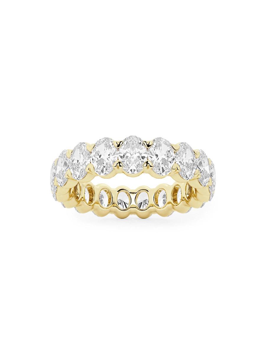 Womens 14K Yellow Gold & Oval Natural Diamond Eternity Band/3.00-5.00 TCW Product Image