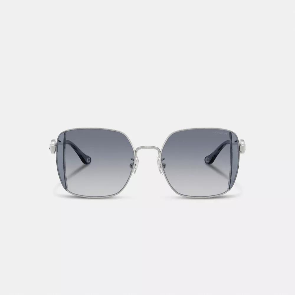 Horse And Carriage Metal Oversized Square Sunglasses Product Image