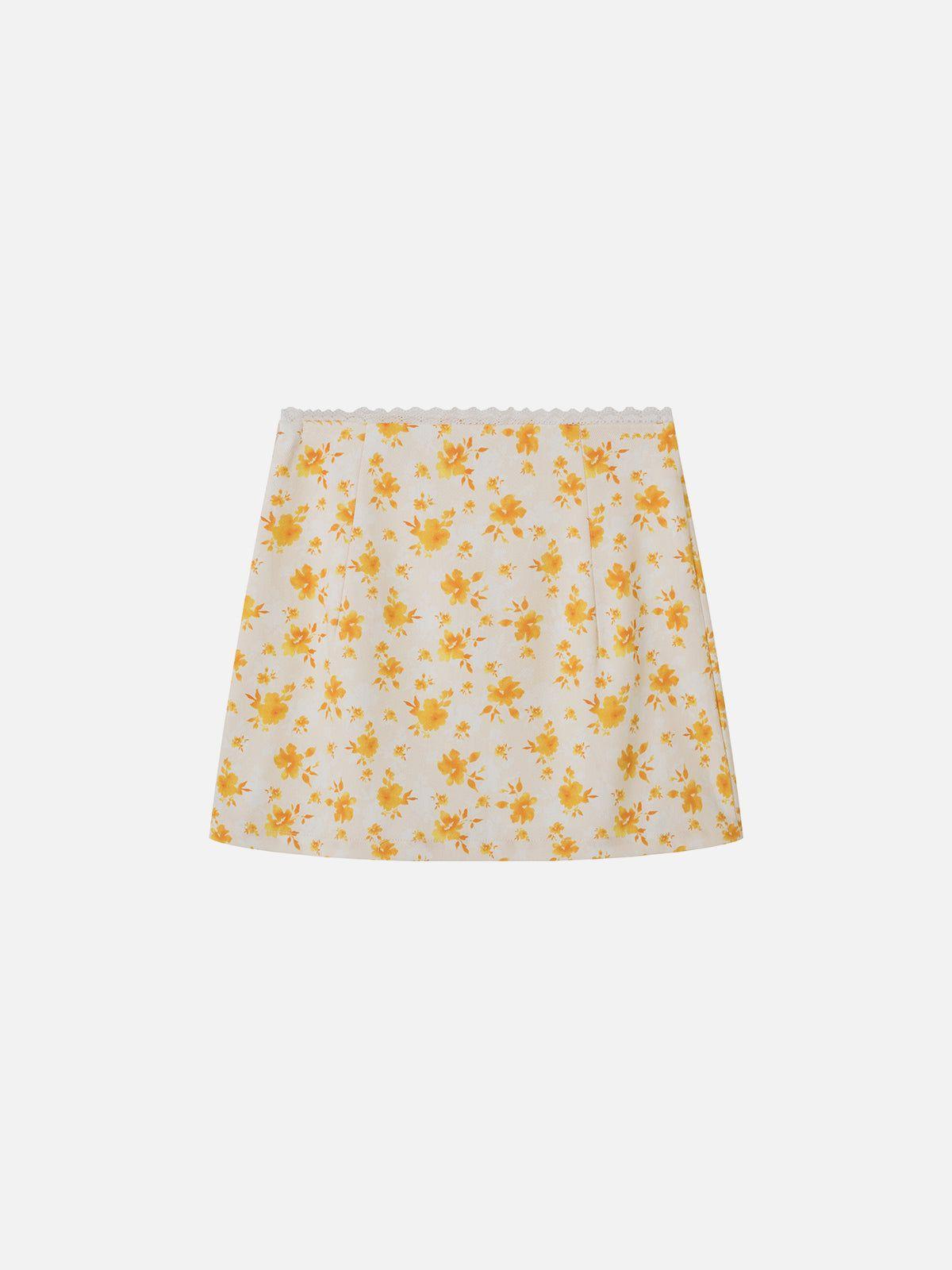 Aelfric Eden Full Print Flower Skirt Female Product Image