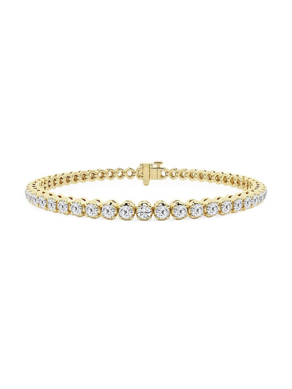 Womens 14K White Gold & Round Lab-Grown Diamond 4-Prong Tennis Bracelet/2.00-15.00 TCW Product Image