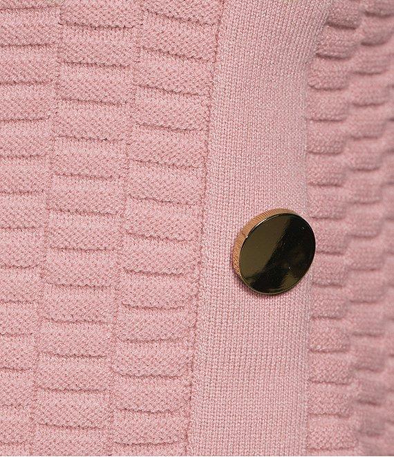 Lucy Paris Kaimi Crew Neck Sleeveless Button Detail Knit Sweater Product Image