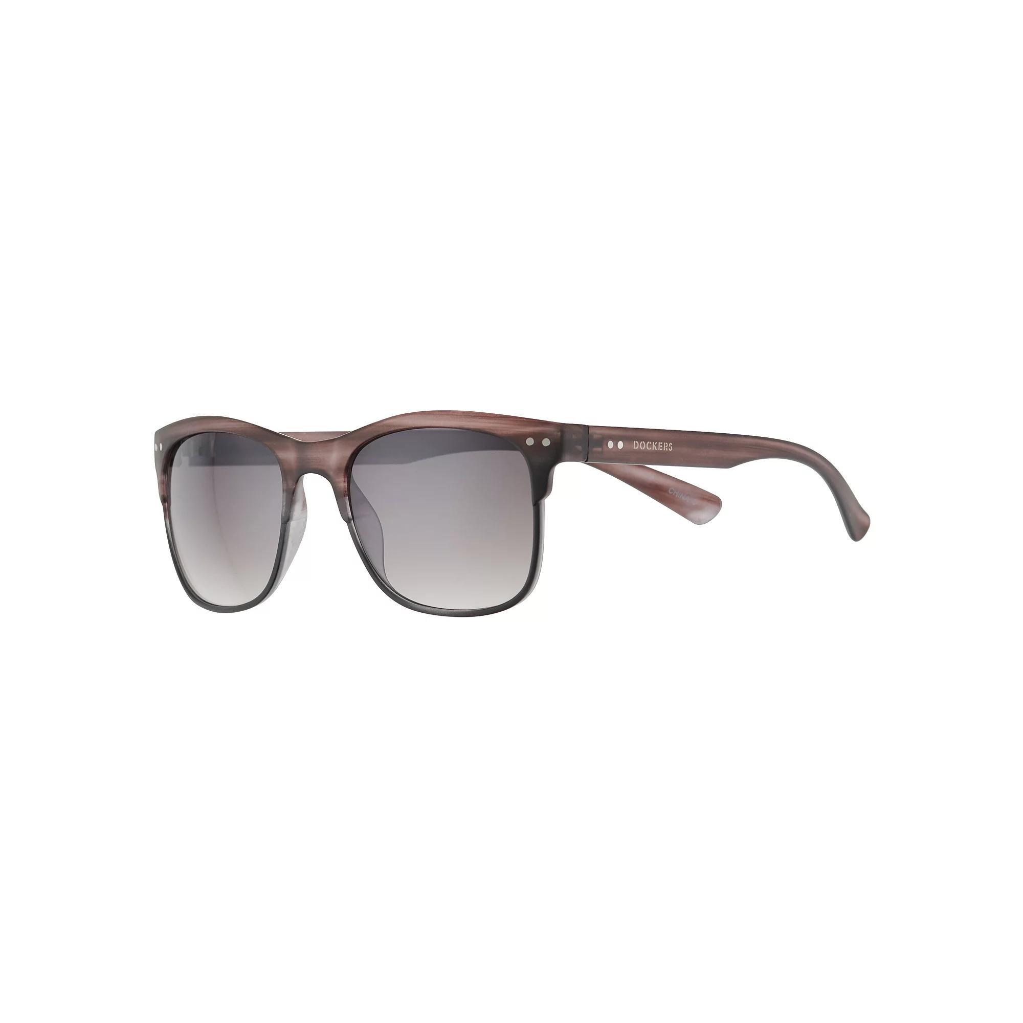 Mens Dockers 53mm Gray Square Gradient Sunglasses Product Image