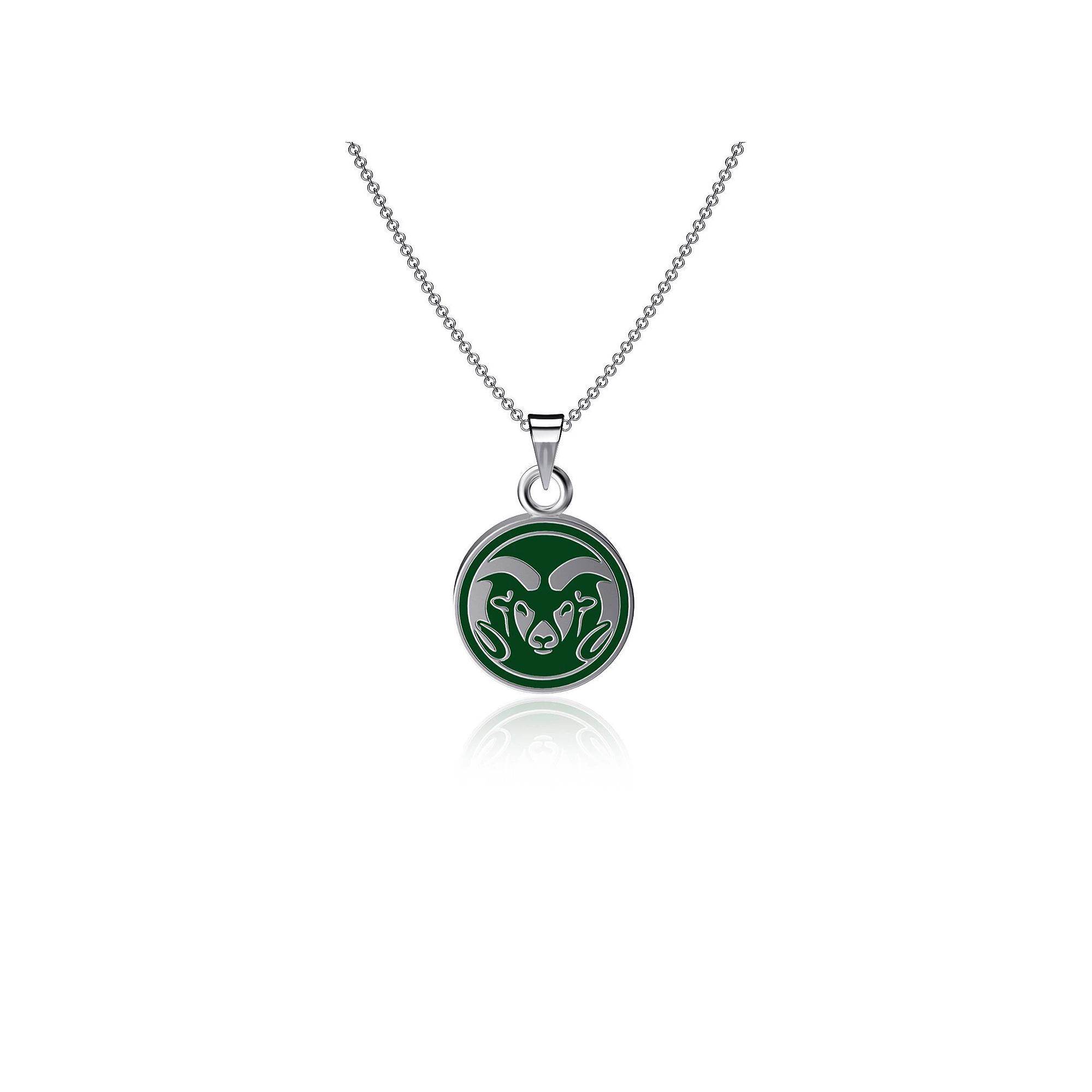 Dayna Designs Colorado State Rams Enamel Pendant Necklace, Women's, Team Product Image