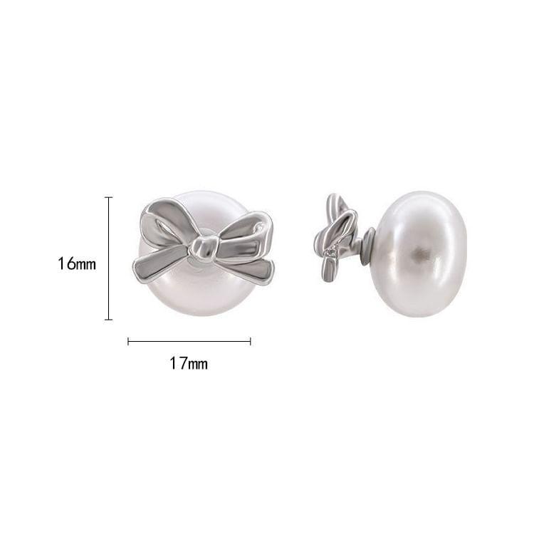 925 Sterling Silver Bowknot Ear Jacket Product Image