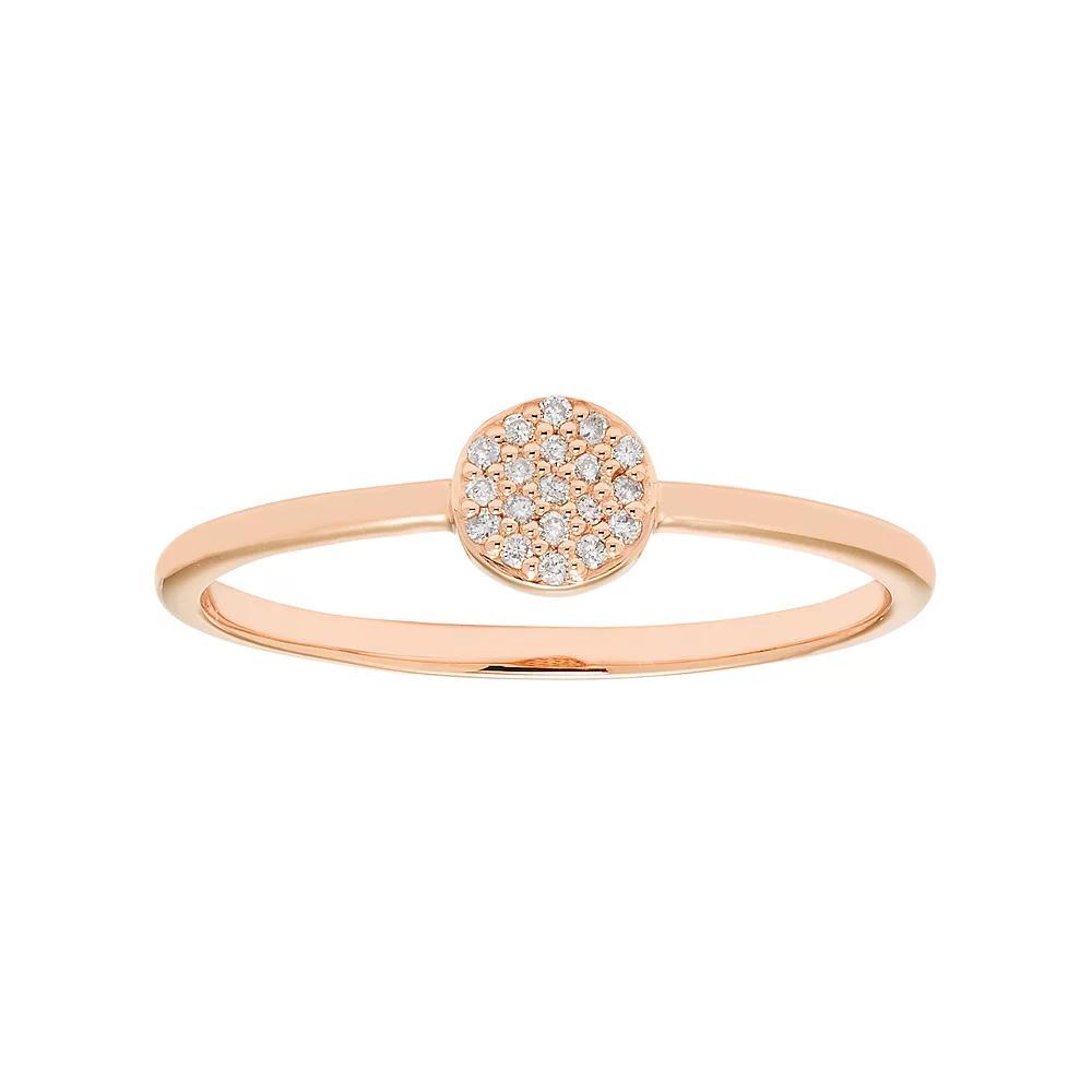 10k Gold Diamond Accent Circle Ring, Womens White Product Image