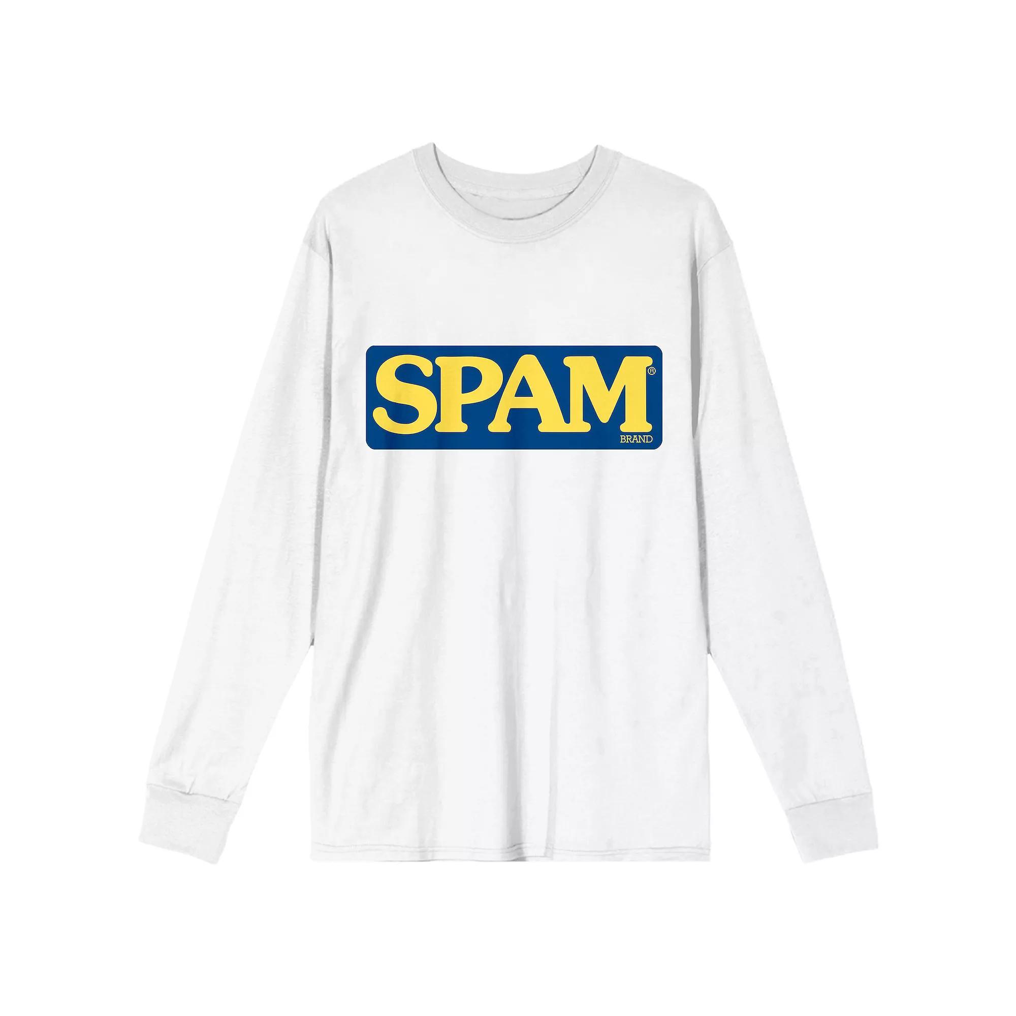 Men's Spam Brand Logo Long Sleeve Tee, Size: Large, White Product Image