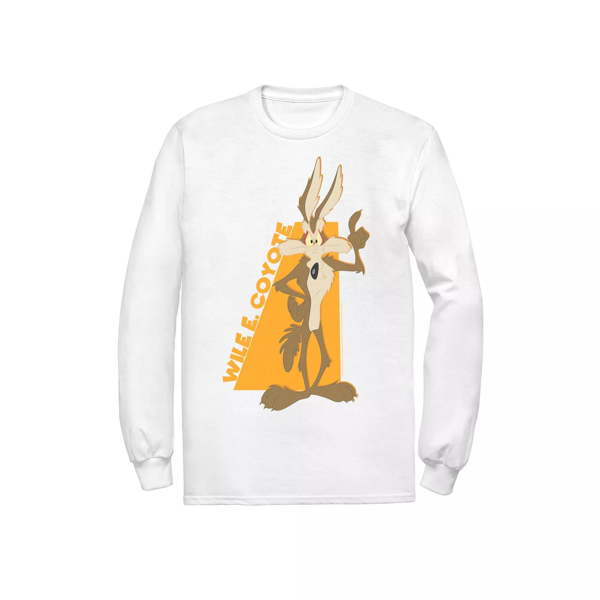 Men's Looney Tunes Wile E. Coyote Orange Hue Portrait Tee, Size: Medium, White Product Image