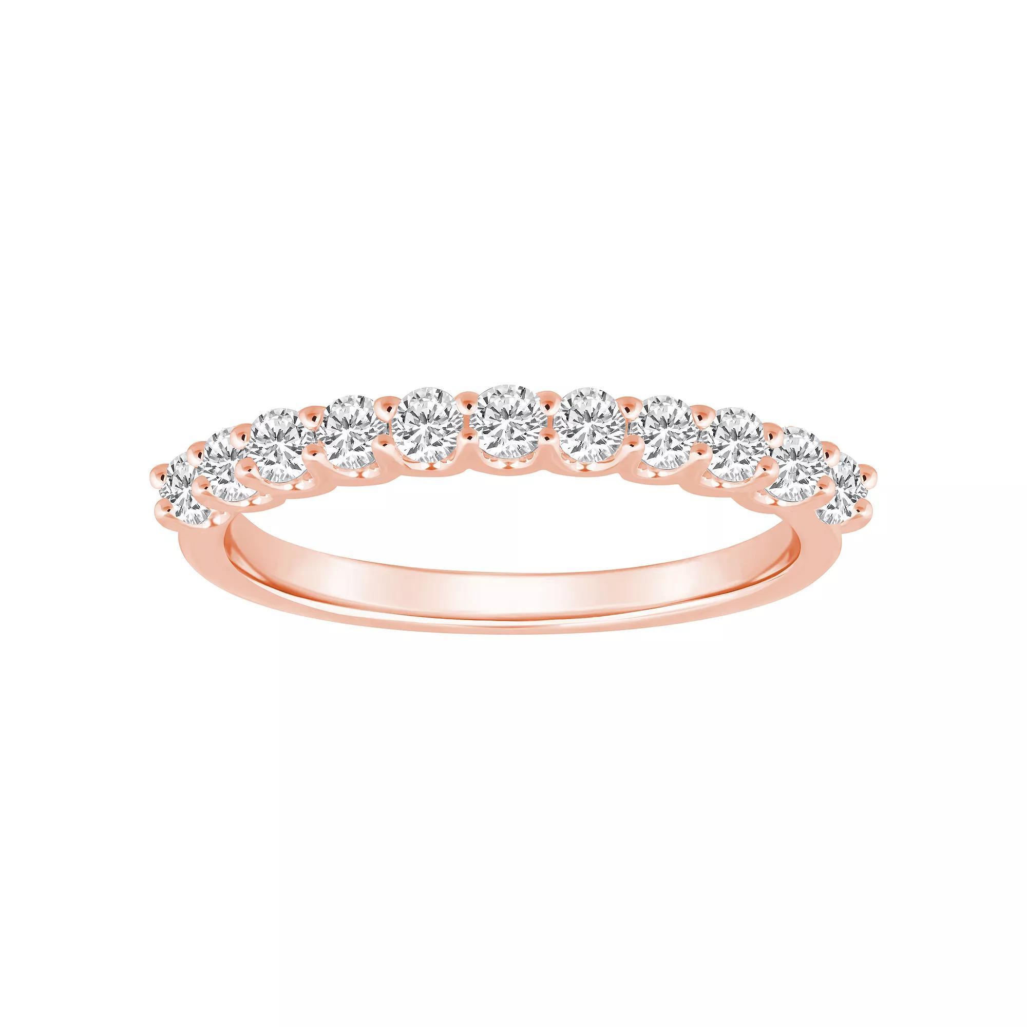 Alyson Layne 14k Gold 1/2 Carat T.W. Diamond 11-Stone Wedding Band, Women's, Size: 8.50, Yellow Product Image