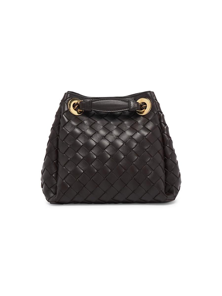Womens Small Parachute Intrecciato Leather Shoulder Bag Product Image