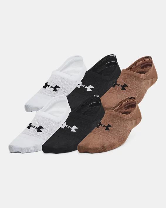 Women's Under Armour 6-Pack Breathe Lite Socks, Size: Medium, Gray Gray Castlerock Product Image