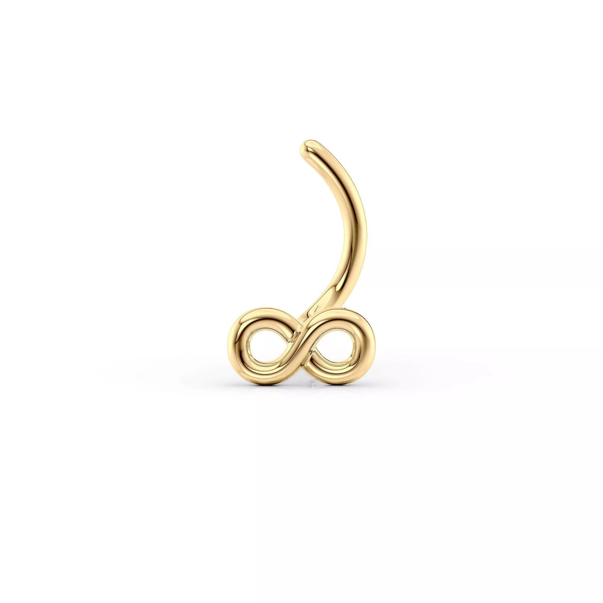 Lila Moon Curved Infinity Nose Stud, Women's, 14k Gold Product Image