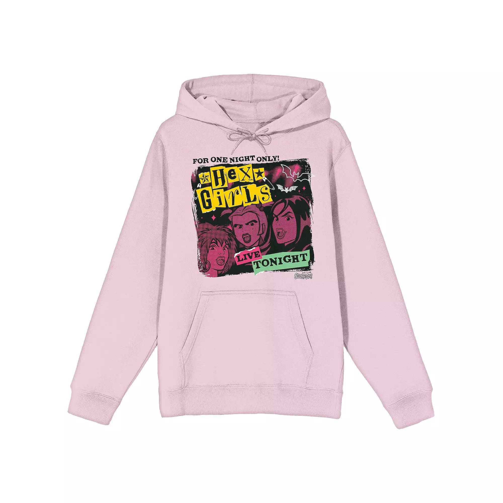 Men's Scooby-Doo Hex Girls Live Concert Poster Graphic Hoodie, Size: Large, Pink Product Image