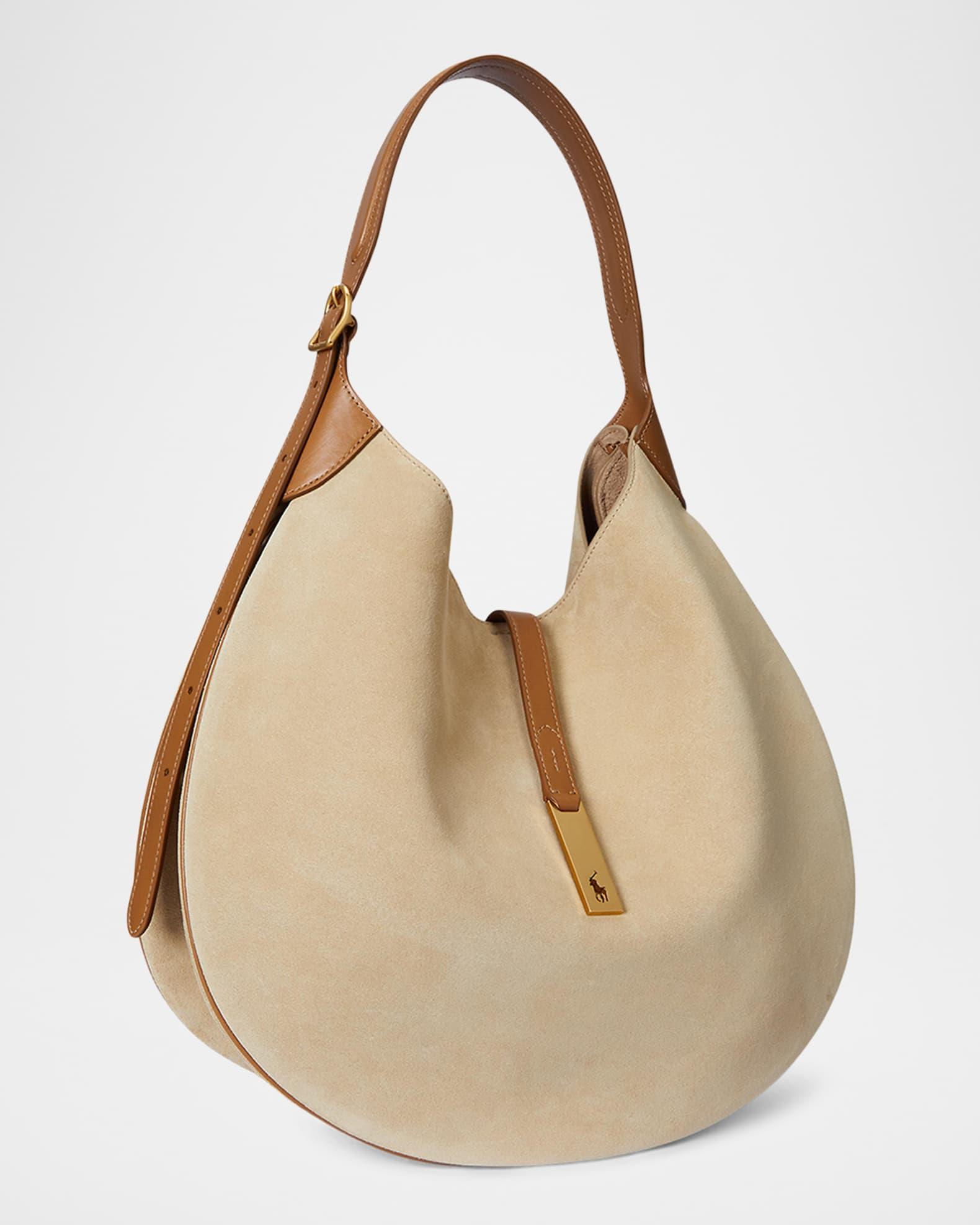 Polo ID Medium Suede and Leather Shoulder Bag Product Image