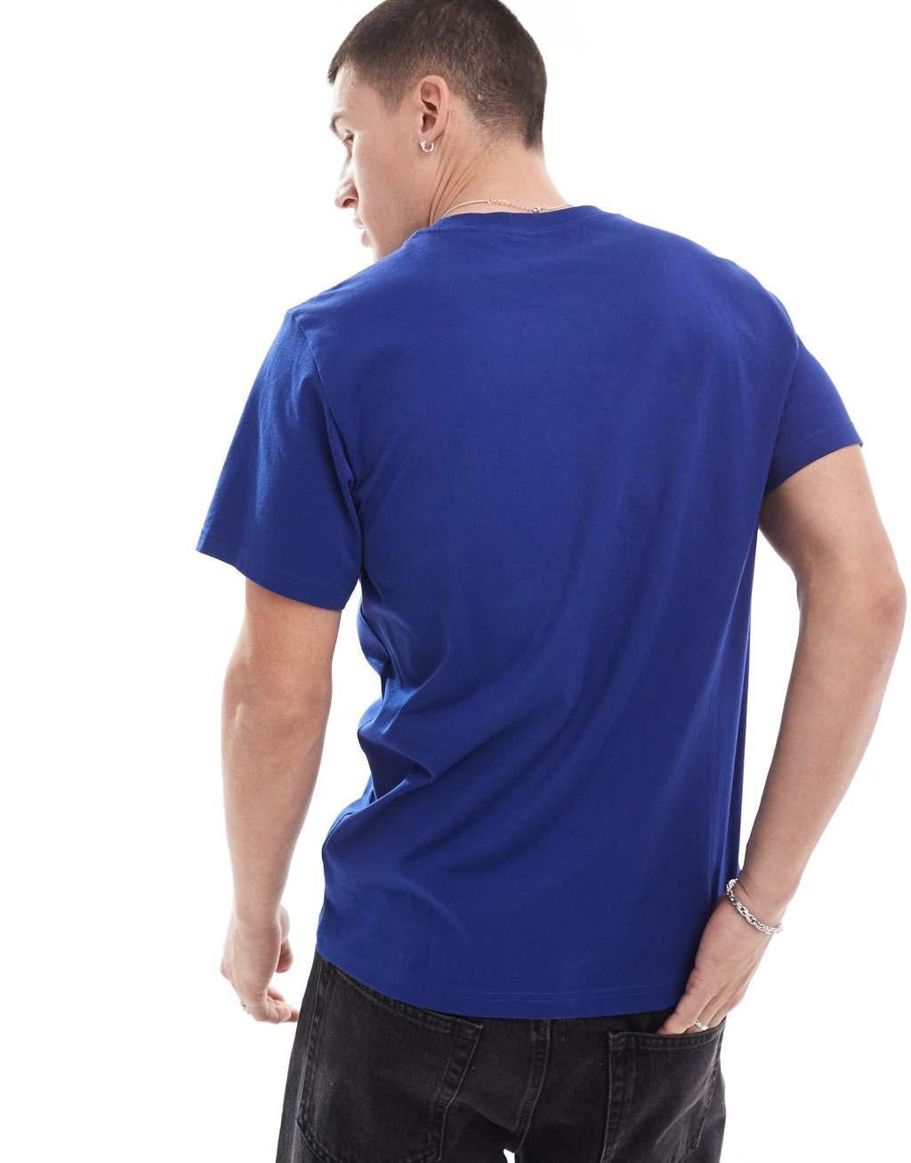 Weekday standard fit t-shirt in blue Product Image