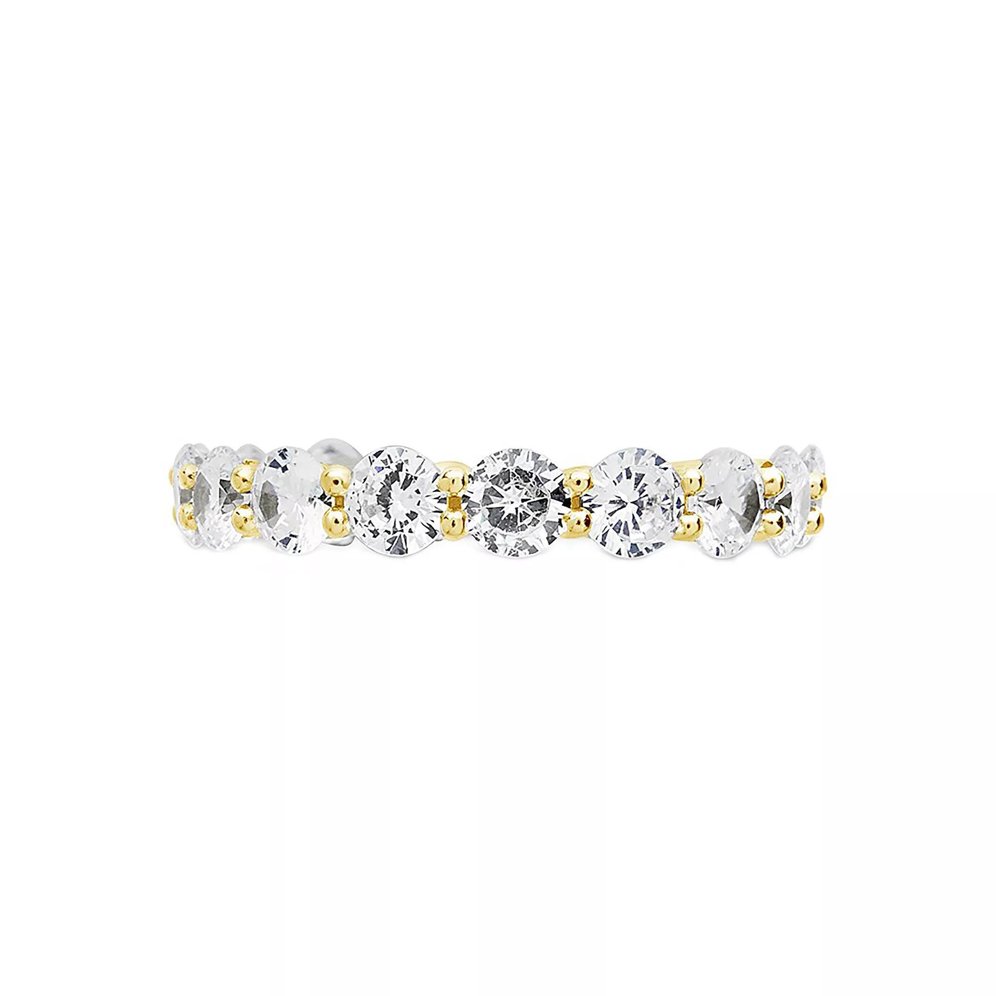 MC Collective Sterling Silver CZ Eternity Band Ring, Women's, Size: 6, 14k Gold Sterling Product Image