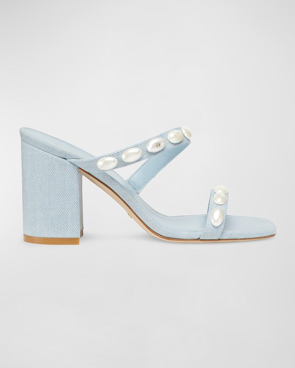 Womens Pearlita 85MM Denim Sandals Product Image