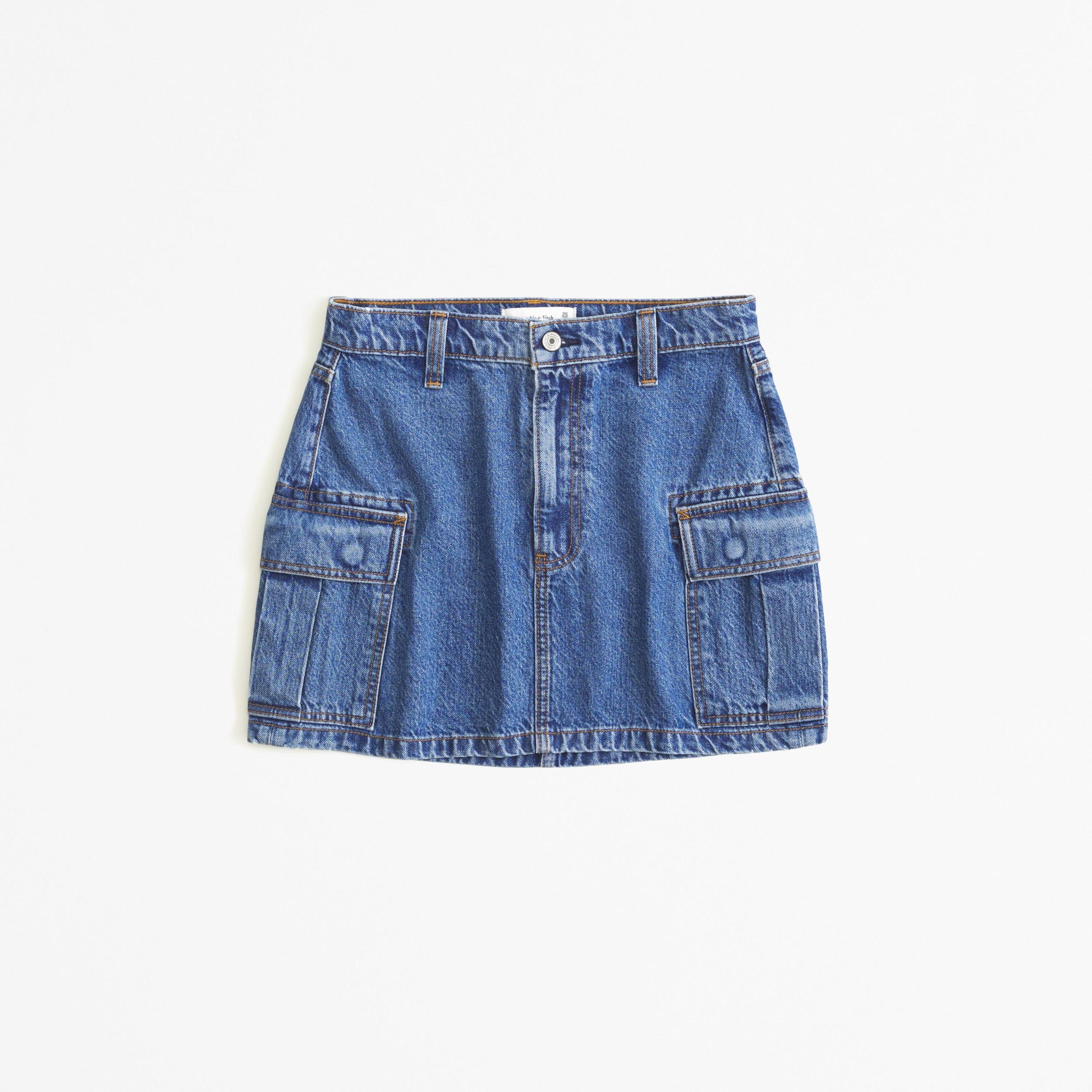 Denim Studded Mini Skirt Product Image
