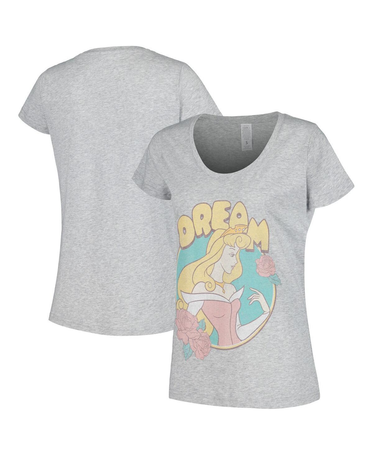 Disney's Sleeping Beauty Juniors' Aurora Bubble Dream Flower Circle Graphic Tee, Girl's, Size: Medium, Athletic Grey Product Image