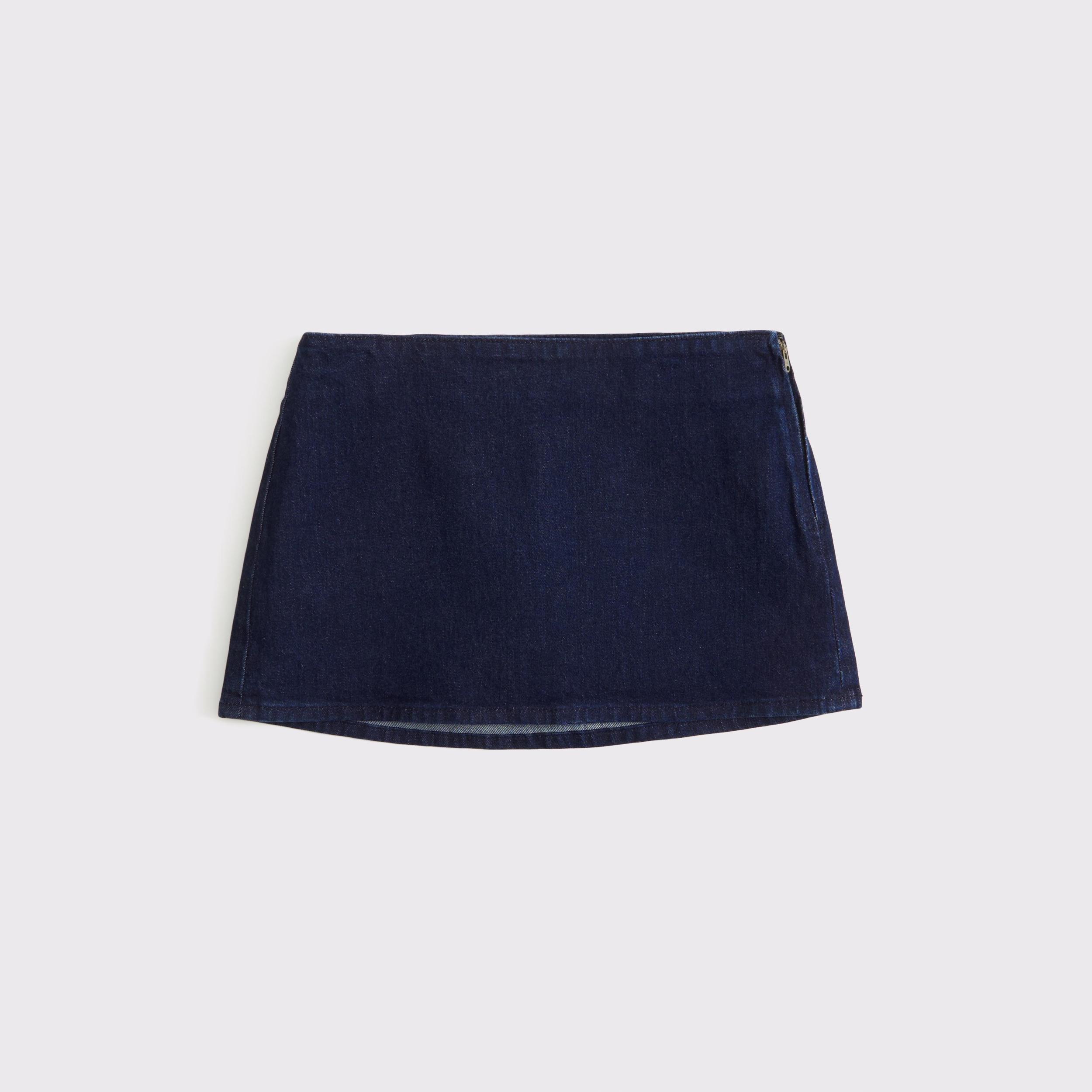 The A&F Scarlett Low Rise Micro Denim Skort Product Image