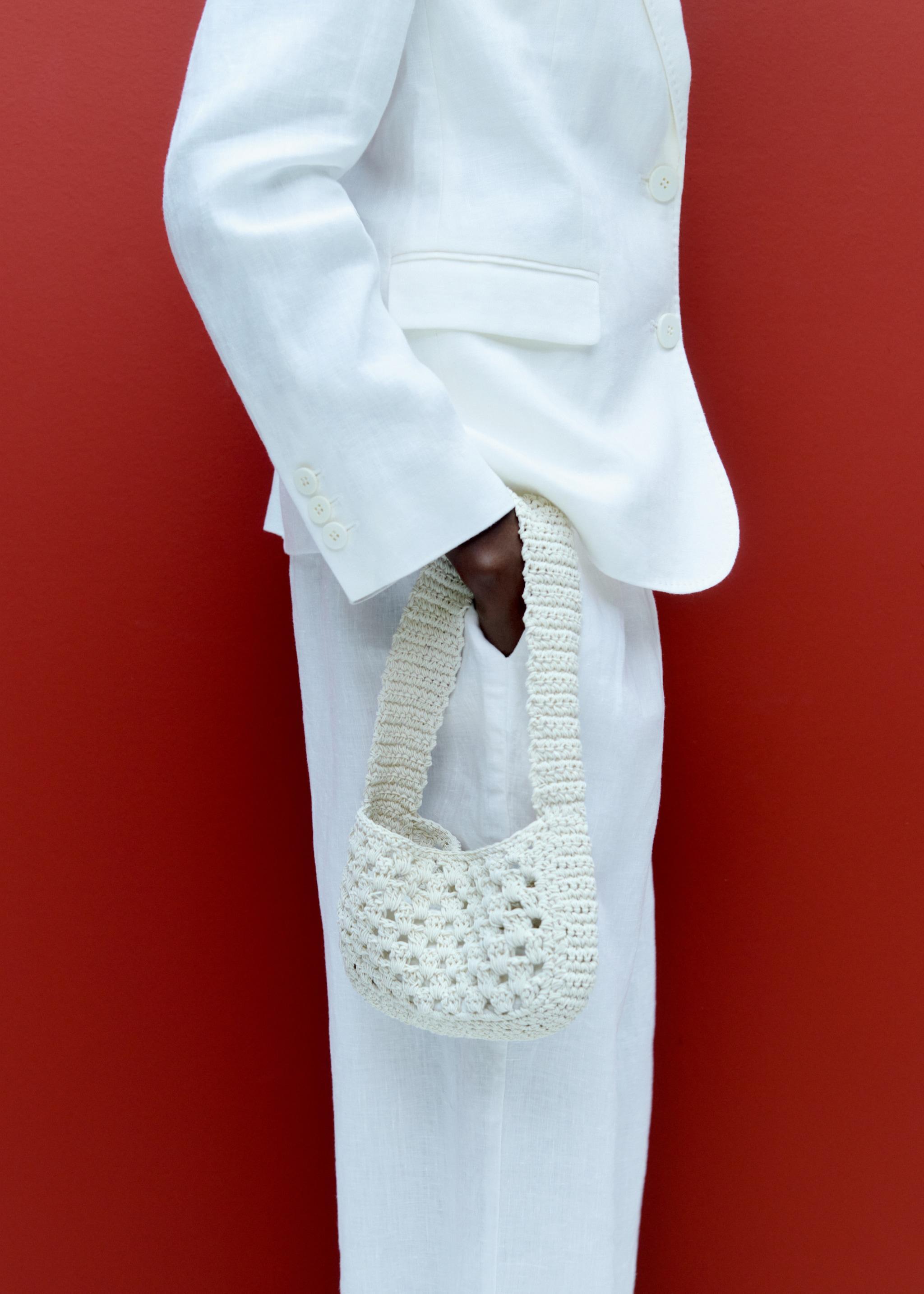 Crochet handbag - Women | MANGO USA Product Image