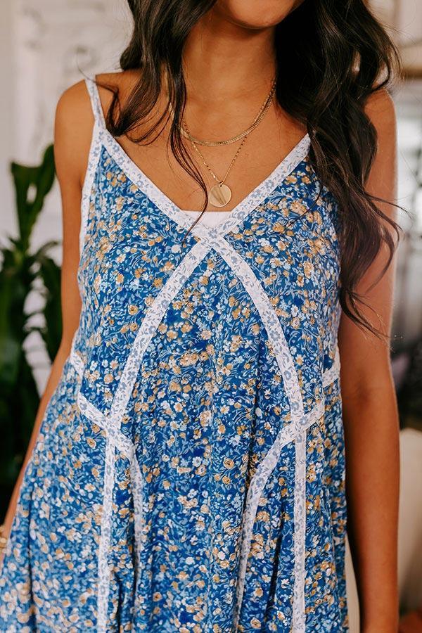 Odds And Ends Shift Dress In Blue Product Image