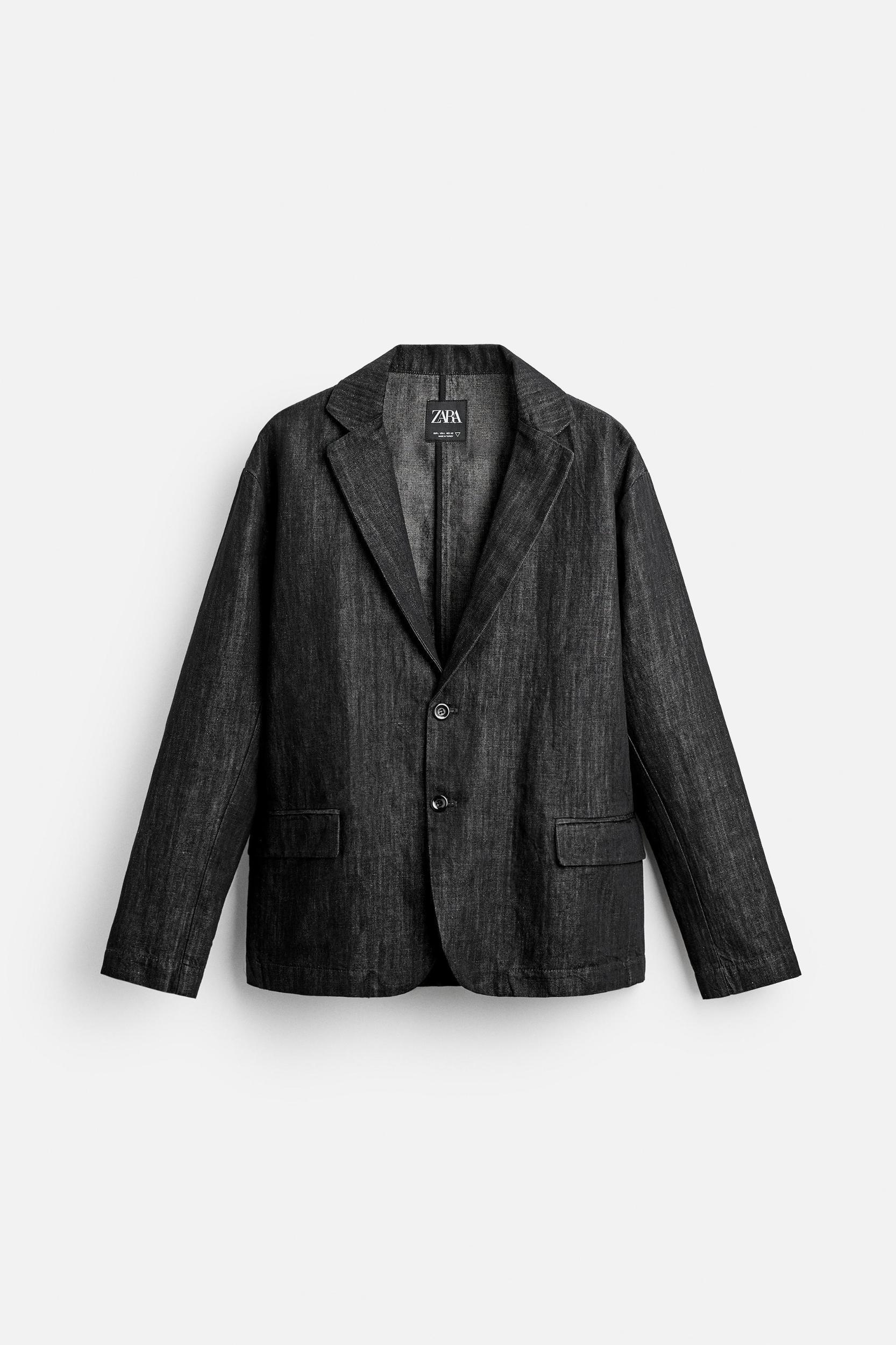 COTTON - LINEN DENIM BLAZER Product Image