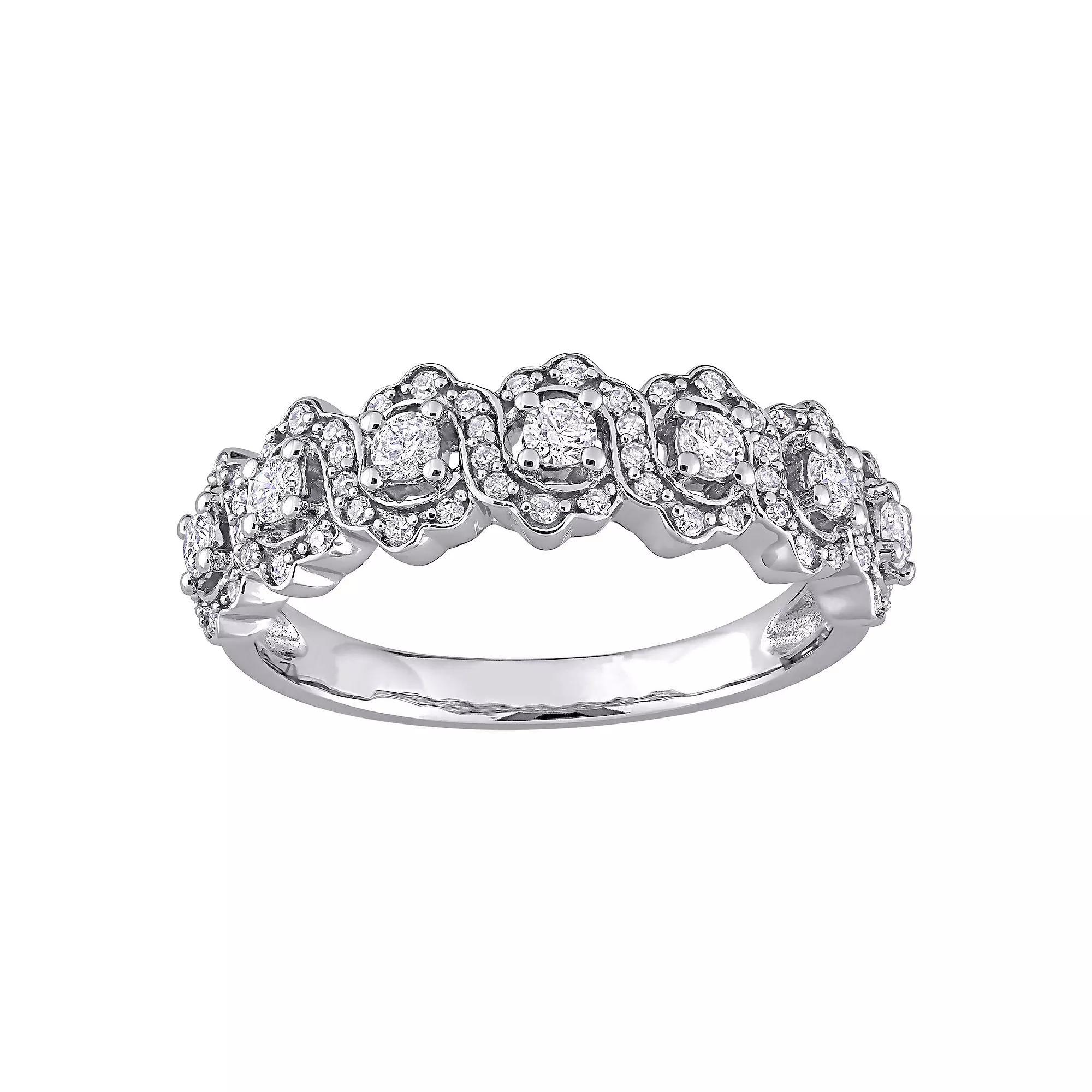 Stella Grace 10k White Gold 1/2 Carat T.W. Diamond Ring, Womens 10k Gold Product Image