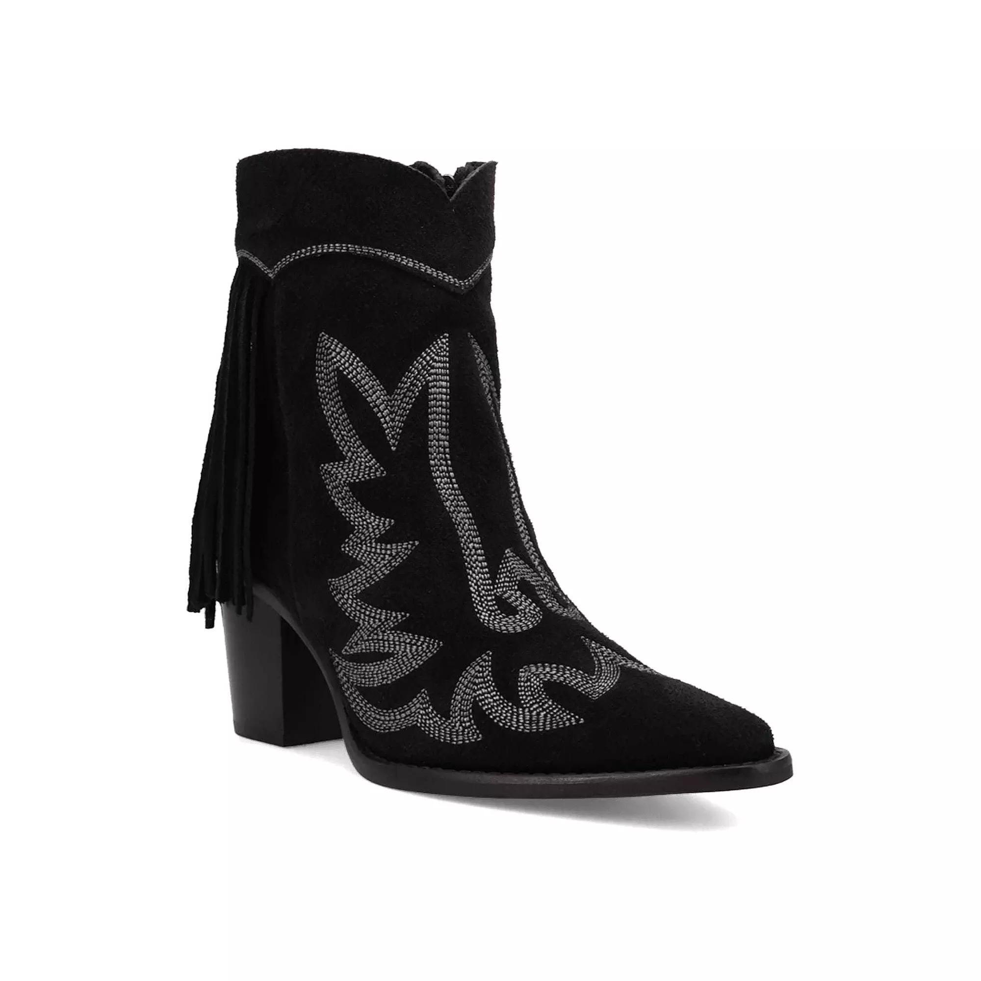 Dingo Wild Sage Women's Suede Ankle Boots, Size: 11, Black Product Image
