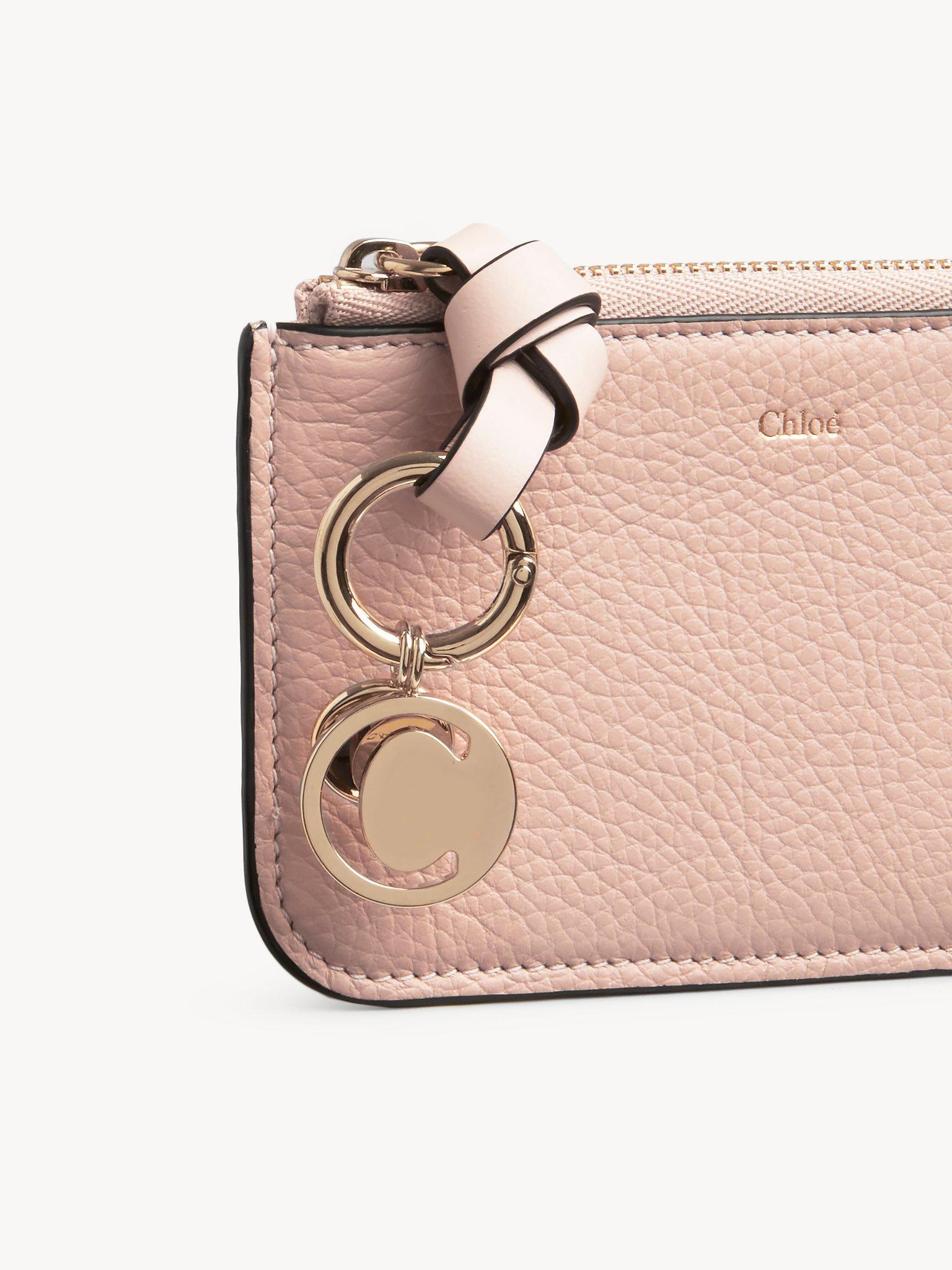 Alphabet wallet in grained leather Product Image