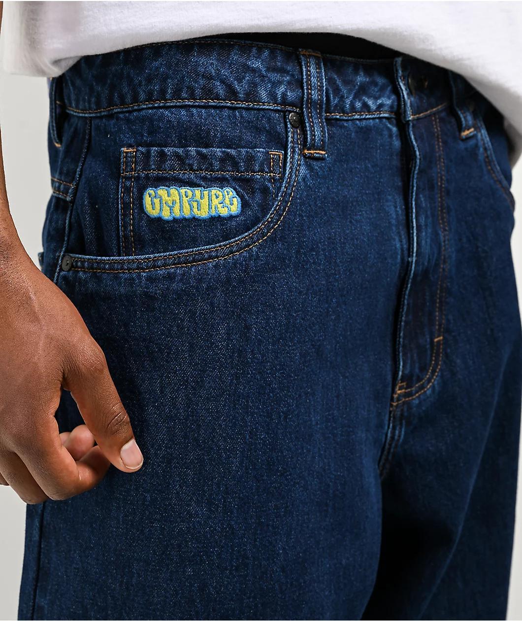 Empyre Dog Evening Ultra Loose Dark Blue Denim Skate Jeans Product Image