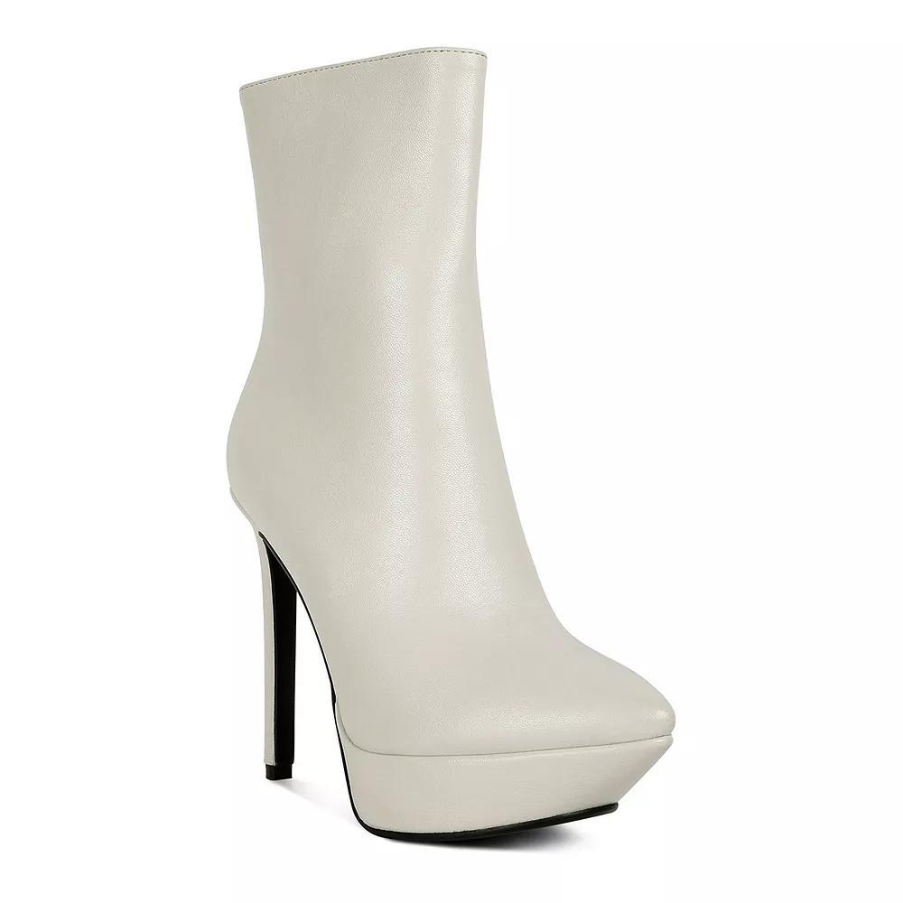 Rag & Co Magna Women's High Heeled Ankle Boots, Size: 10, Beige Product Image