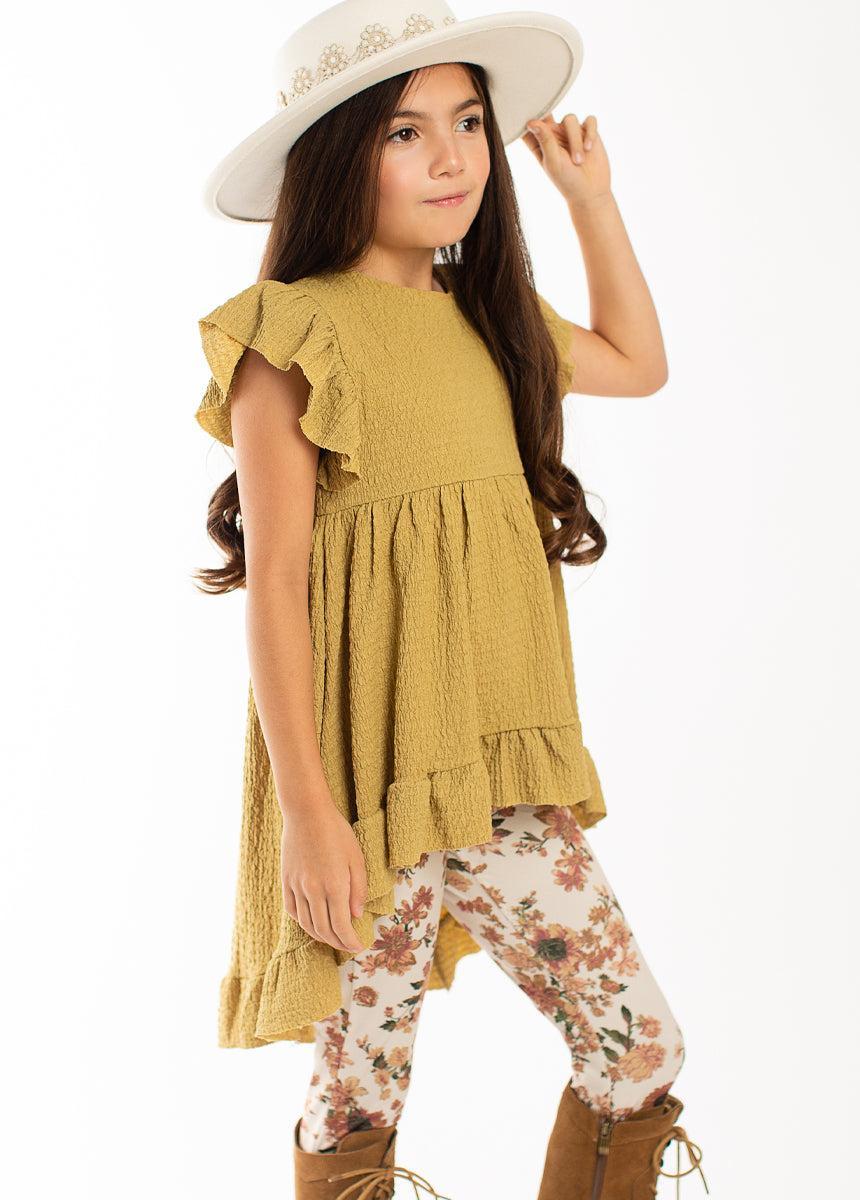 Victoria Legging in Sand Floral Girls Product Image