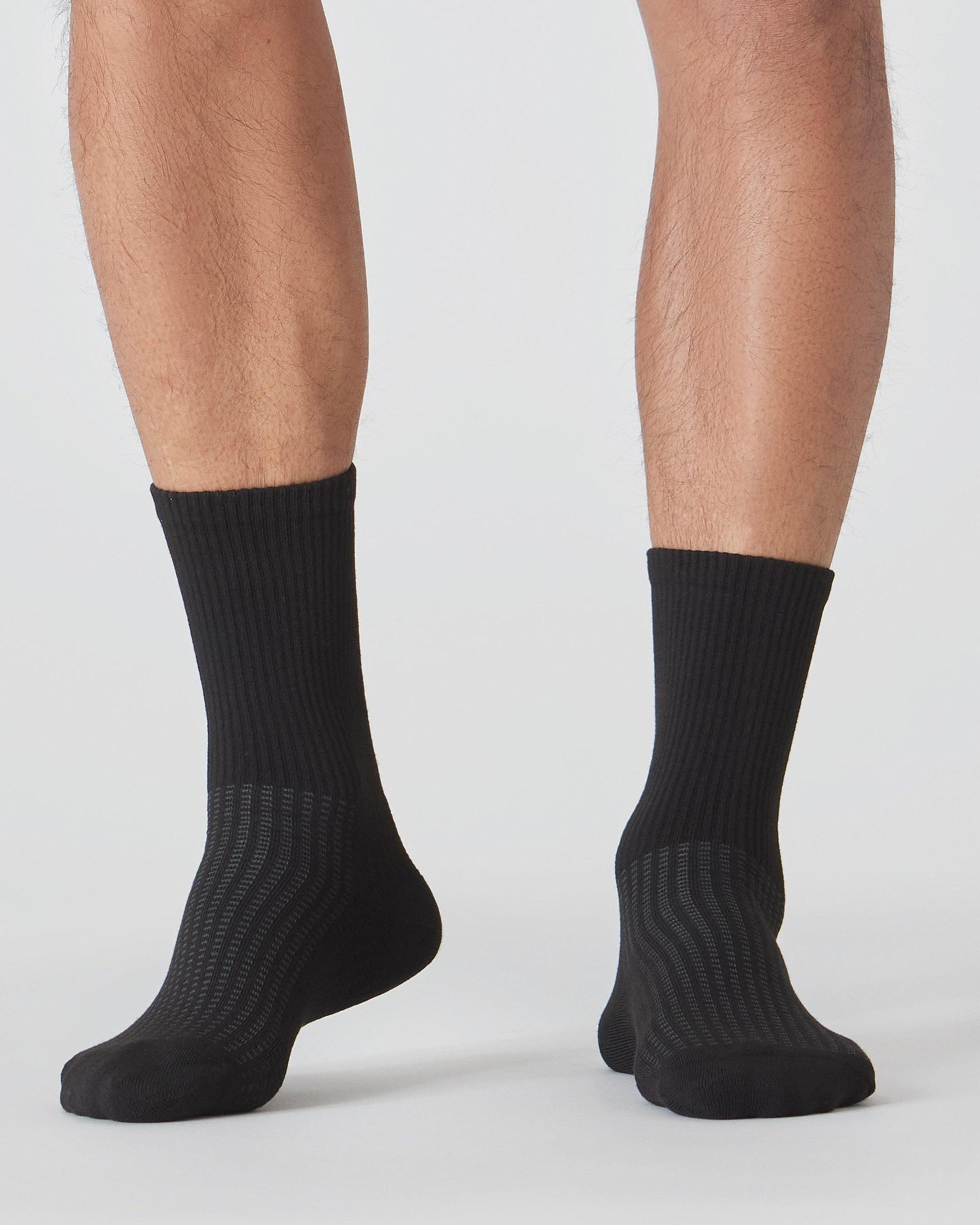 Black Active Crew Socks 3-Pack Product Image