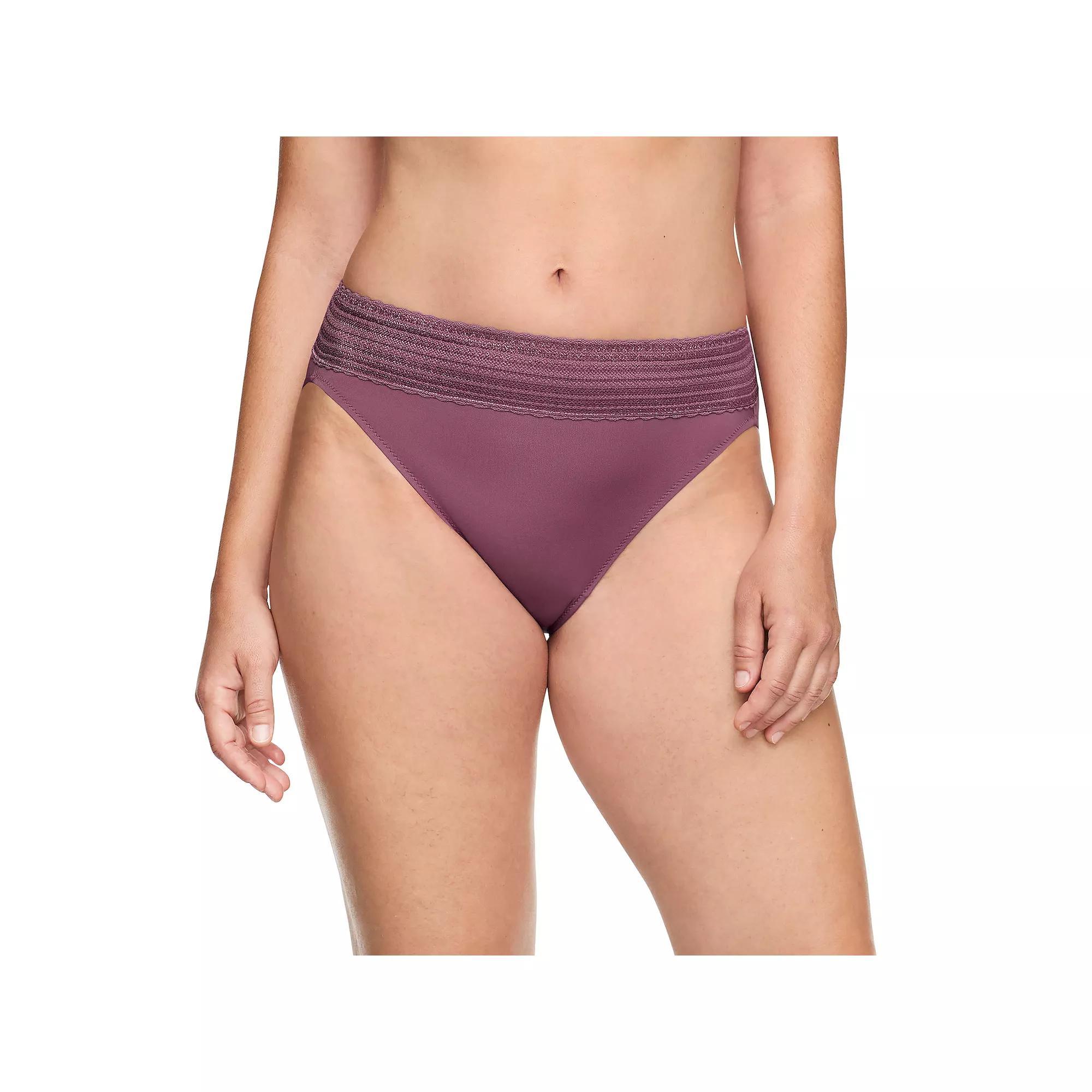 Warners No Pinching, No Problems® Dig-Free Comfort Waist with Lace Microfiber Hi-Cut 5109J, Women's, Size: Small, Tulipwood Product Image