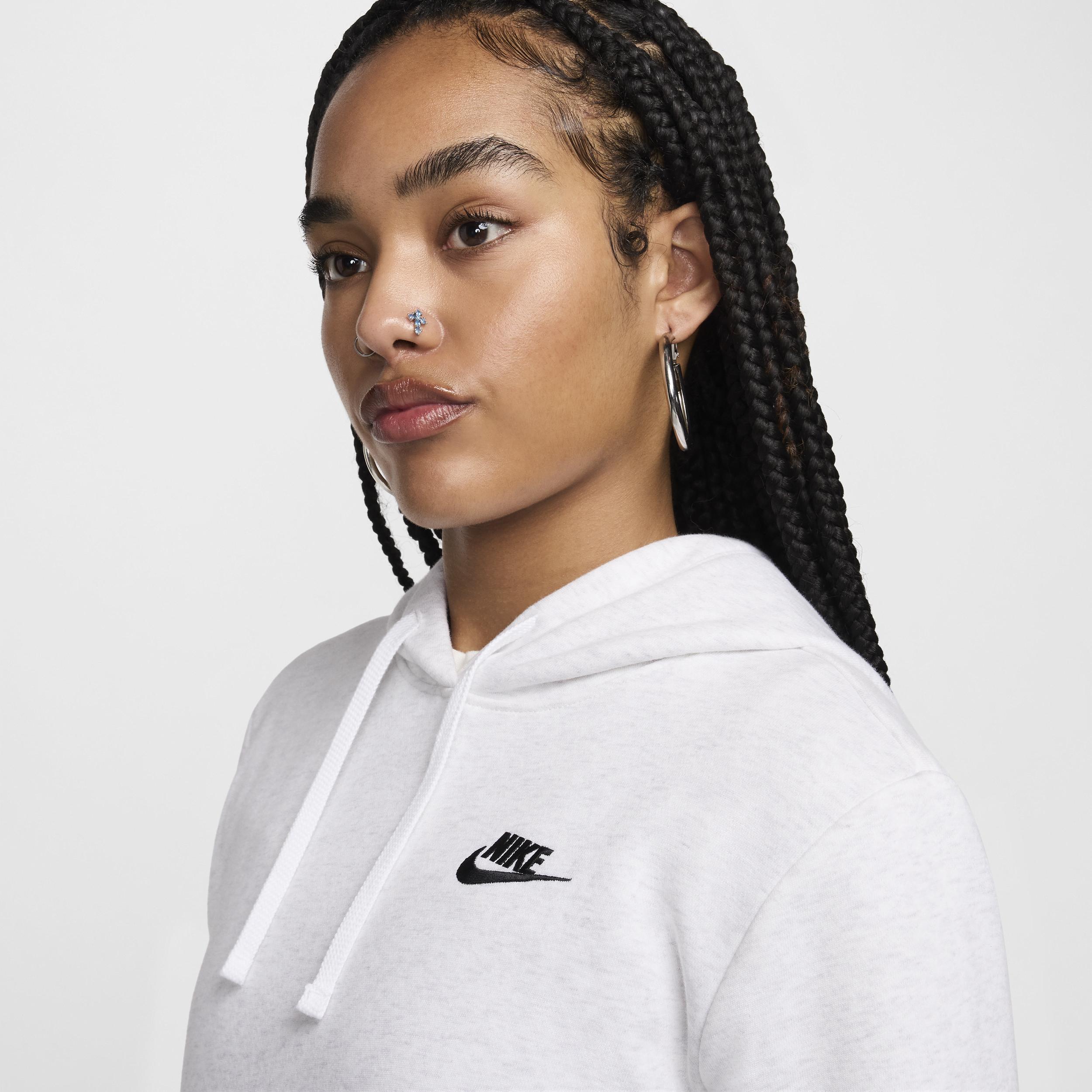 Women's Nike Sportswear Club Fleece Hoodie, Size: XS, Birch Grey Product Image