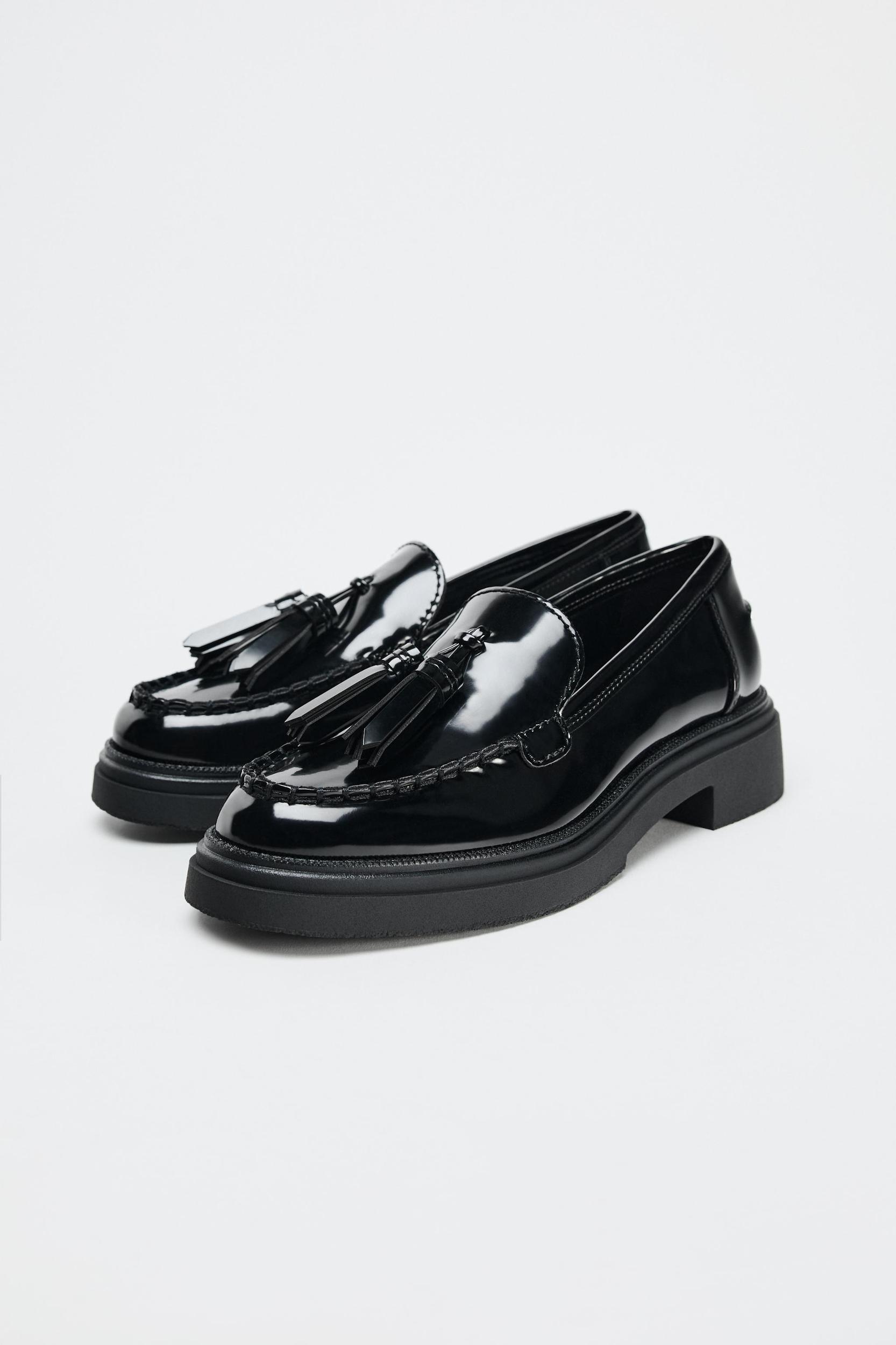 PATENT FINISH TASSELED LOAFERS Product Image