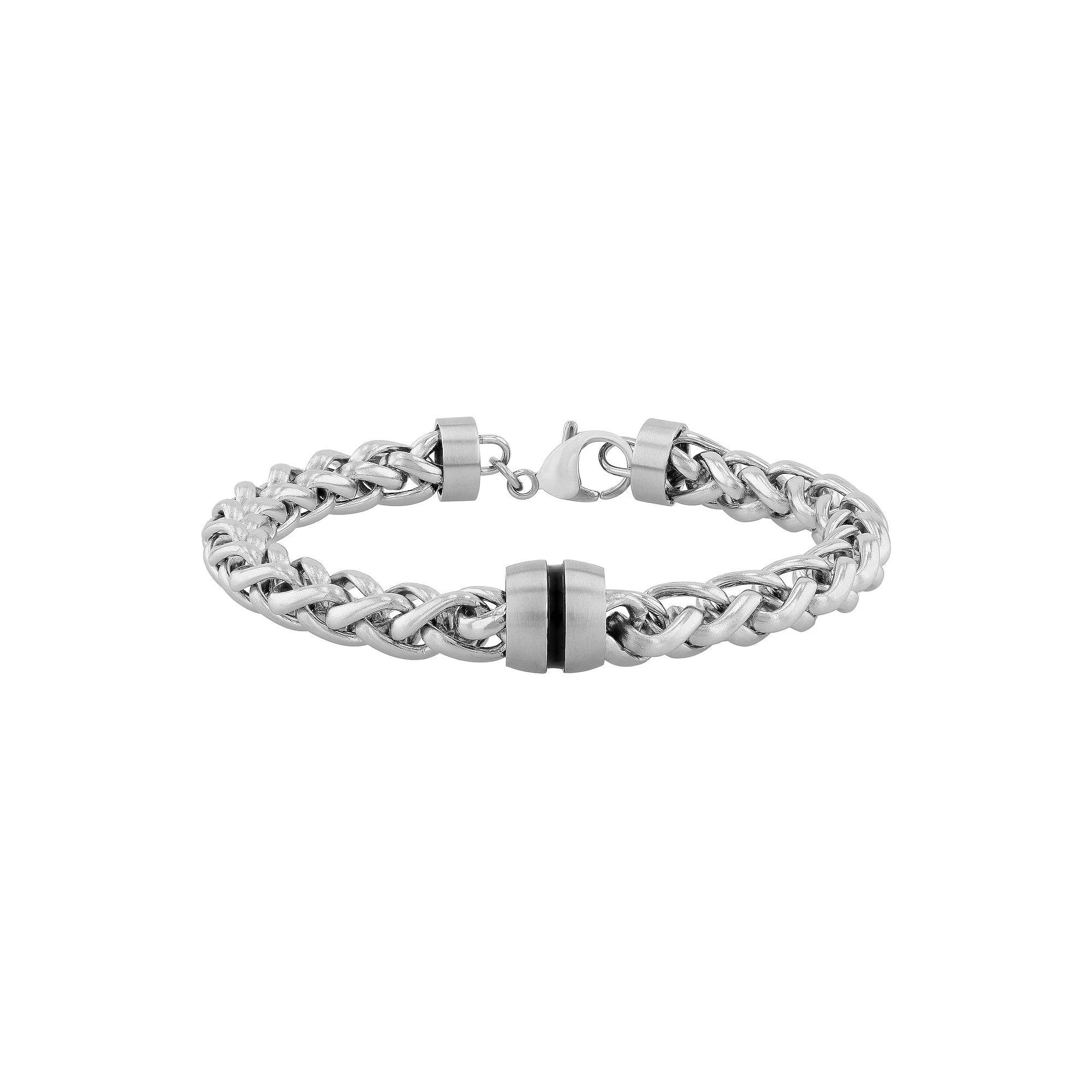 Steel Nation Men's Stainless Steel Franco Chain Bracelet, Size: 8.75, Silver Product Image