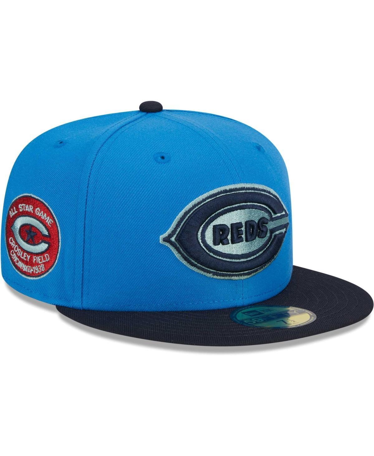 Men's New Era Royal Cincinnati Reds 59FIFTY Fitted Hat, Size: 7 3/8, Red Blue Product Image
